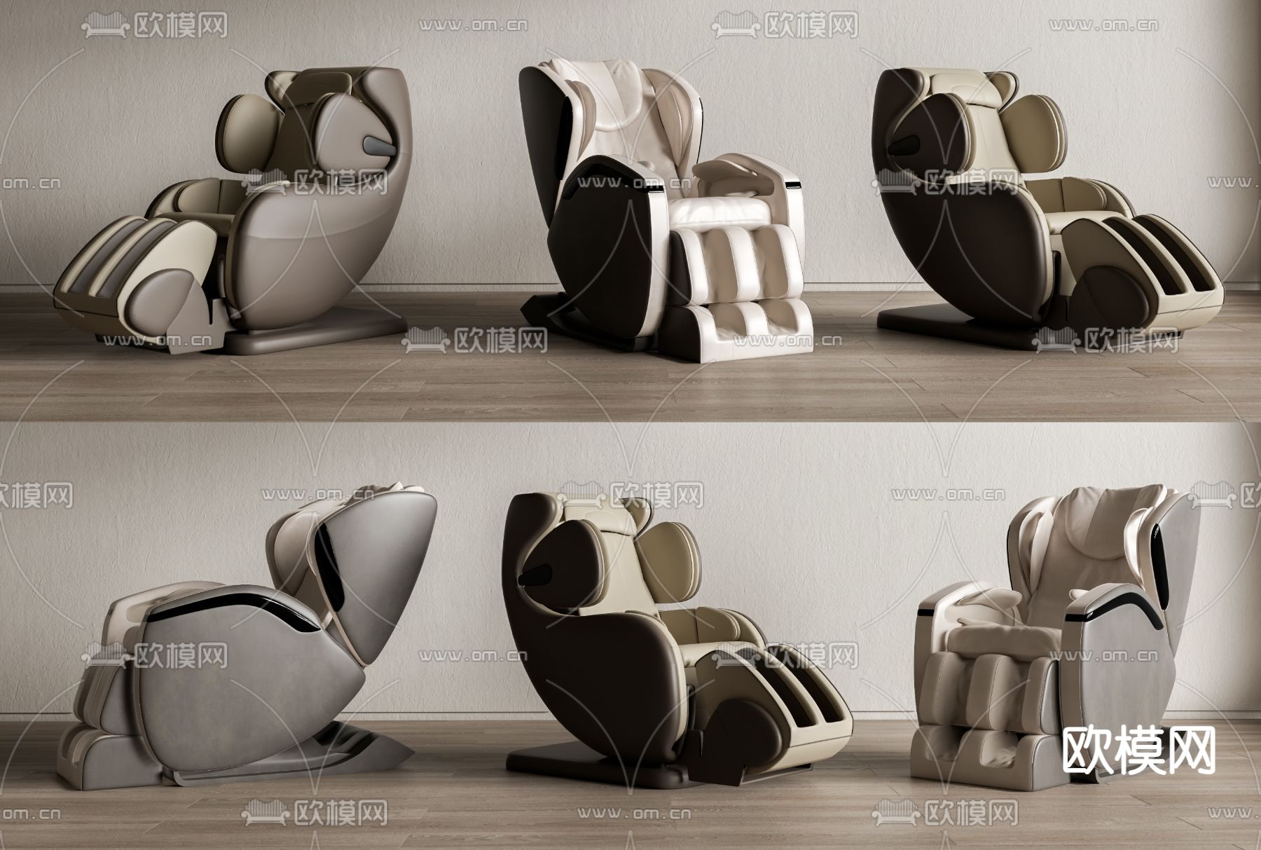 现代按摩椅su模型下载（渲染图1）