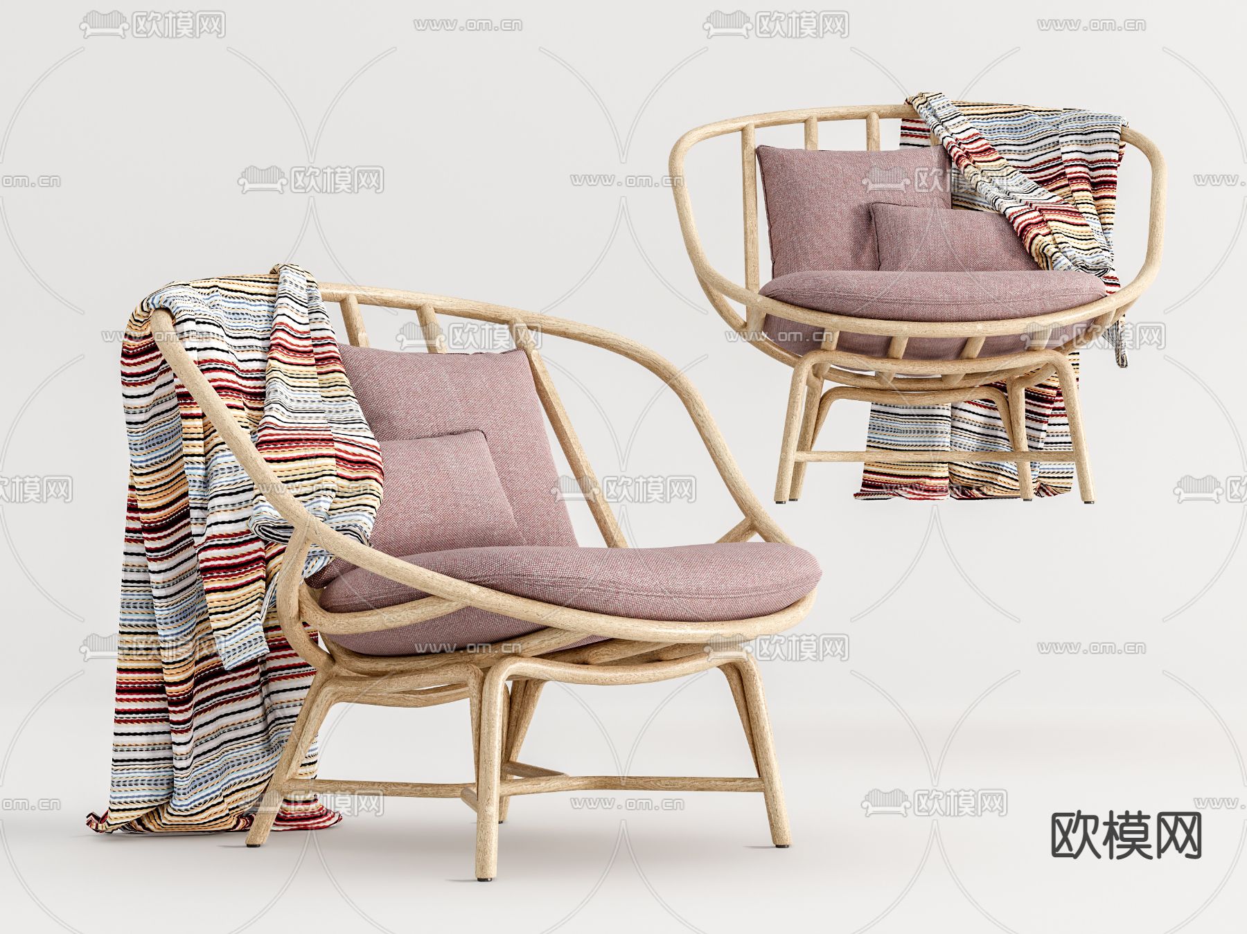 现代户外休闲椅su模型