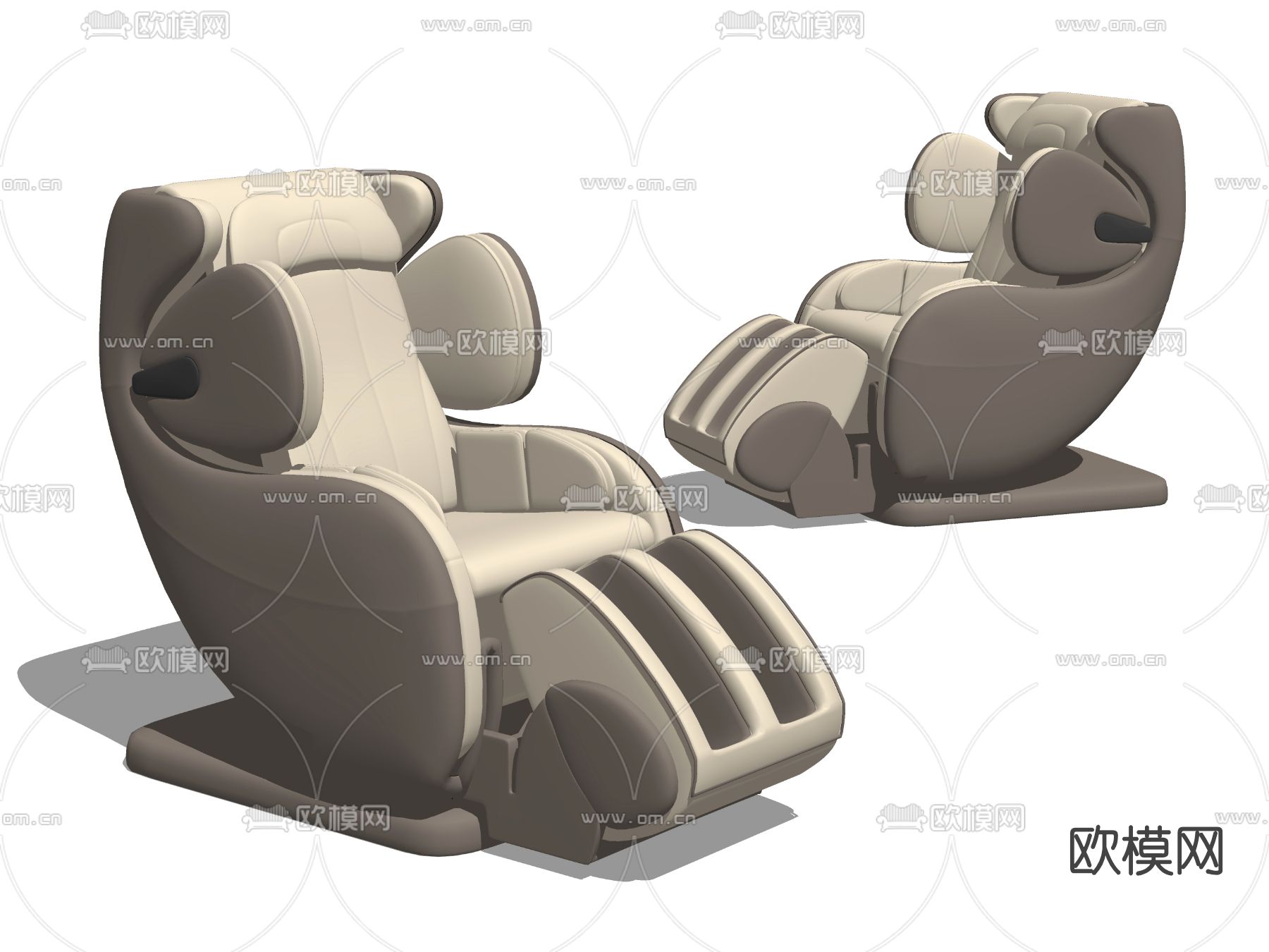 现代按摩椅su模型下载（渲染图1）