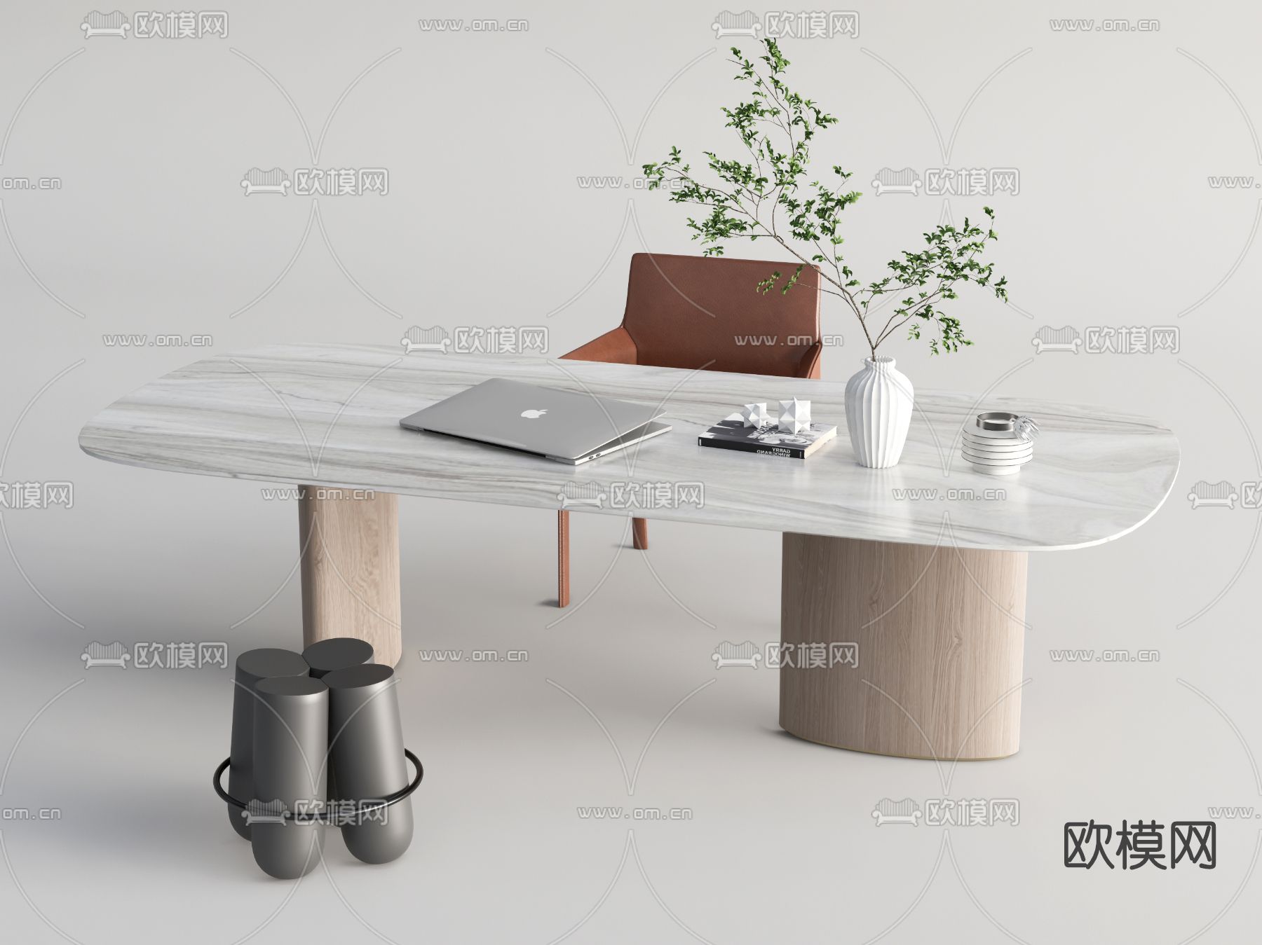 现代书桌椅su模型