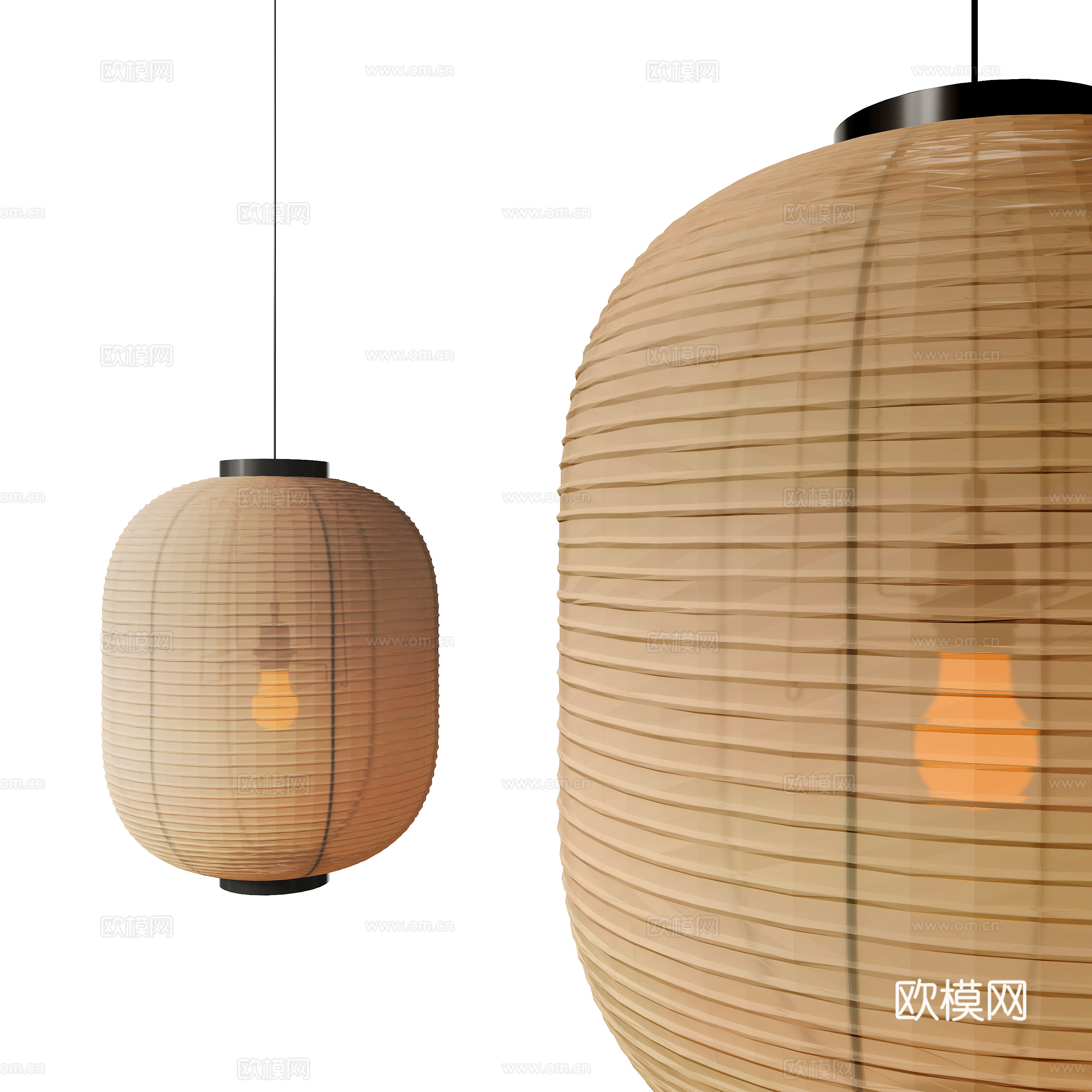 侘寂风吊灯su模型