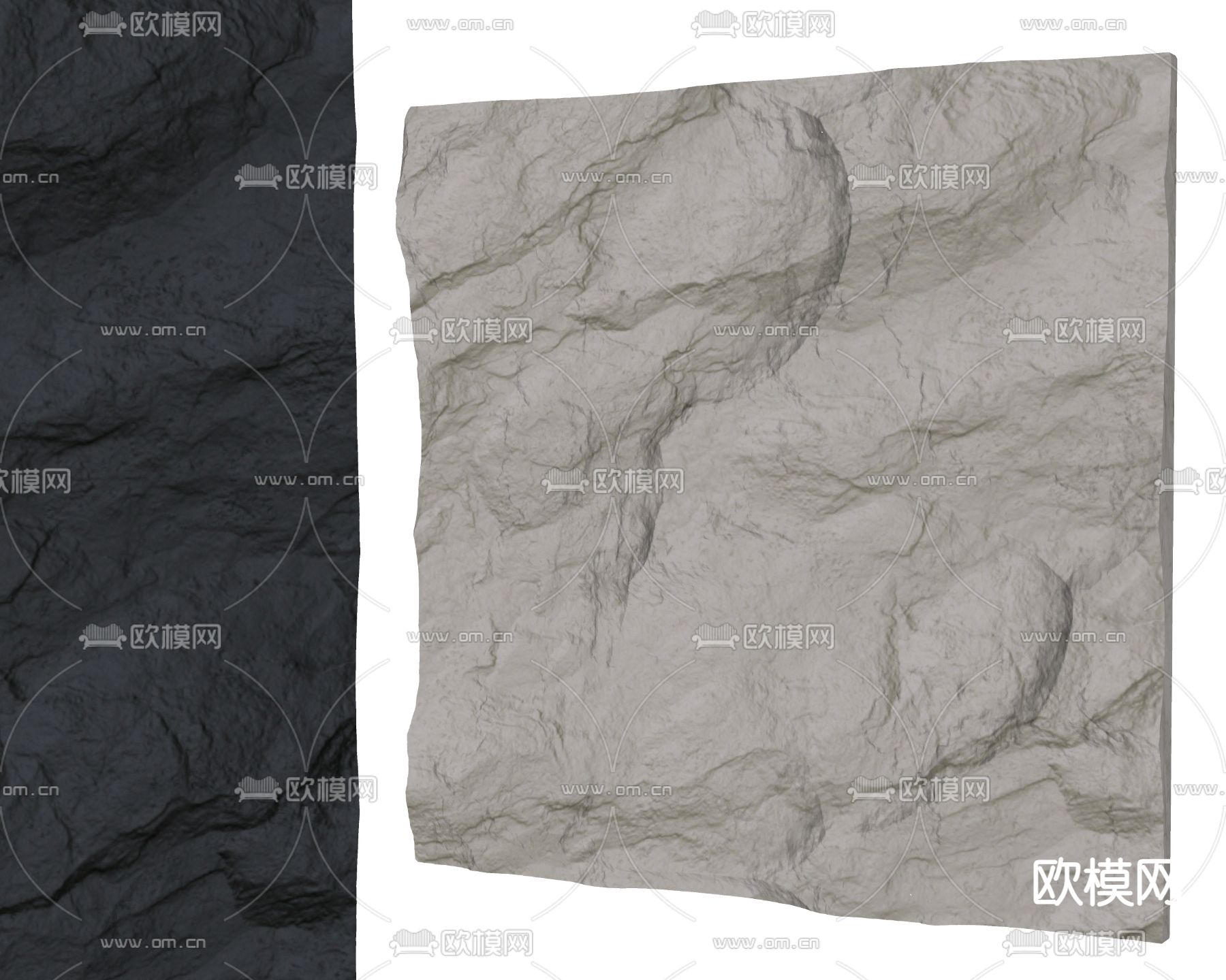 毛石墙 背景墙 石材墙 岩石墙su模型下载（渲染图2）