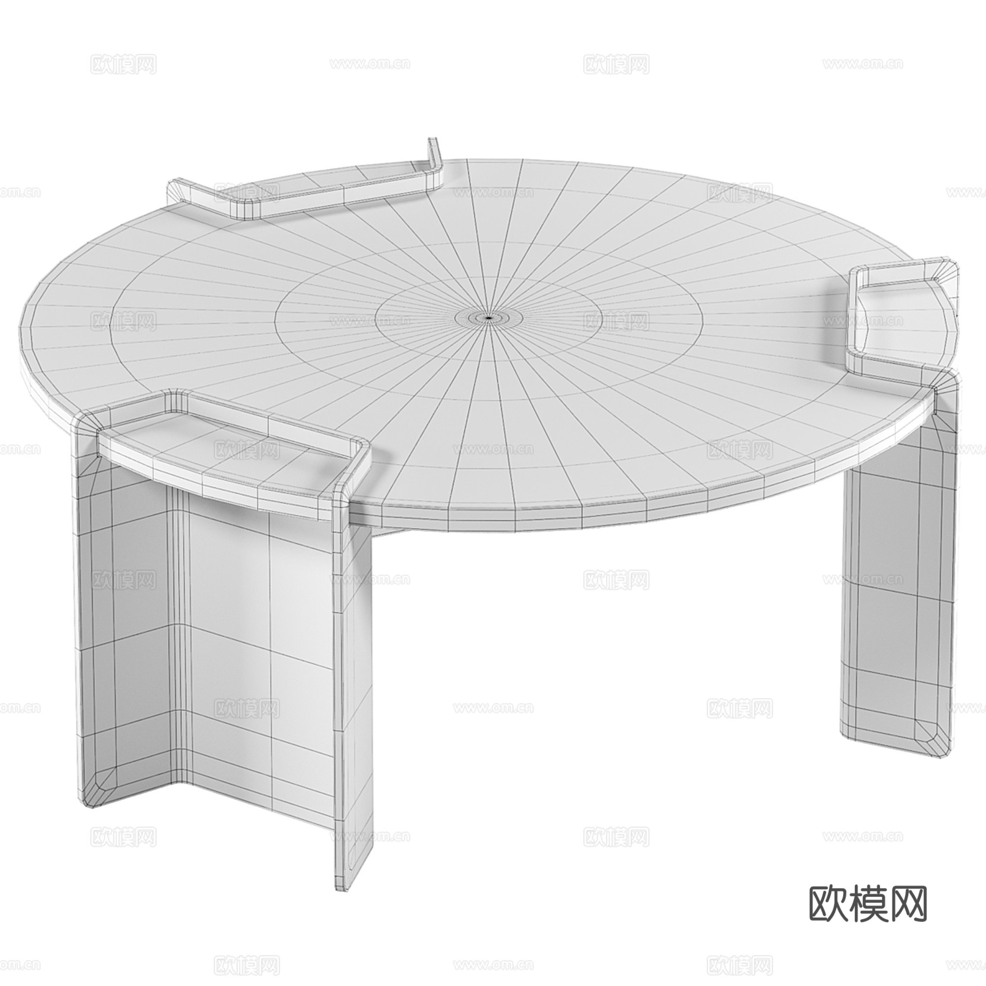 现代轻奢茶几3d模型