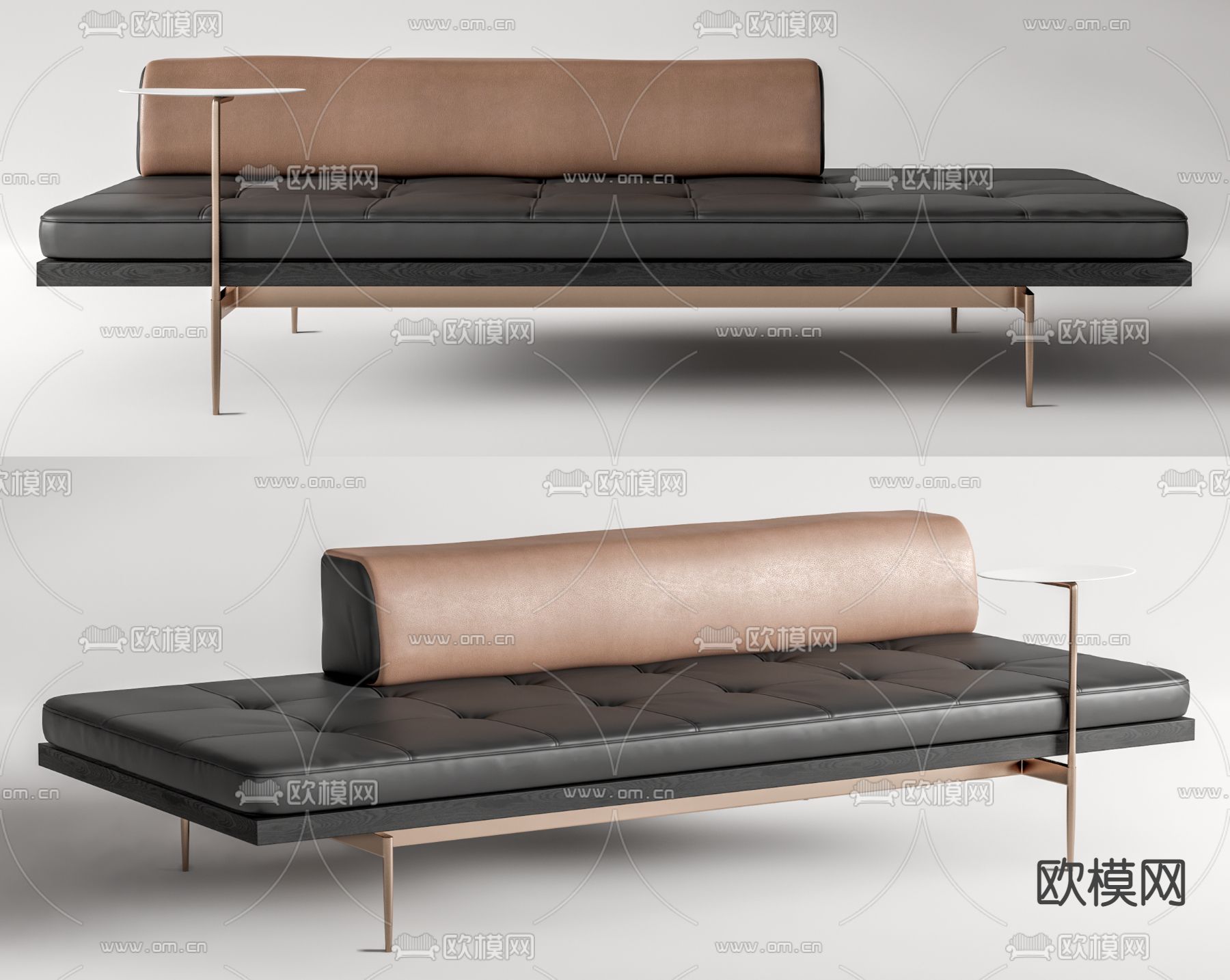 Neri&Hu现代贵妃椅贵妃榻su模型下载（渲染图1）