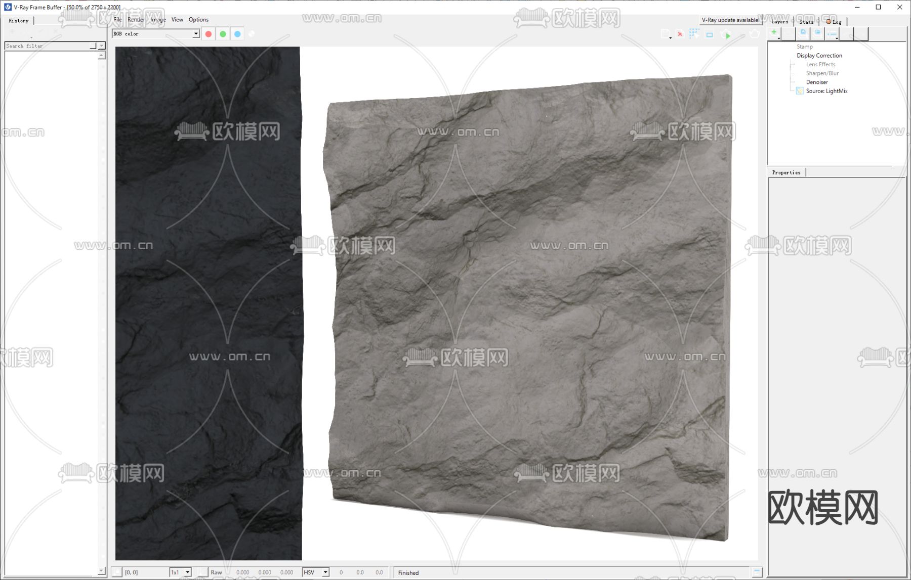 毛石墙 背景墙 石材墙 岩石墙su模型下载（渲染图3）
