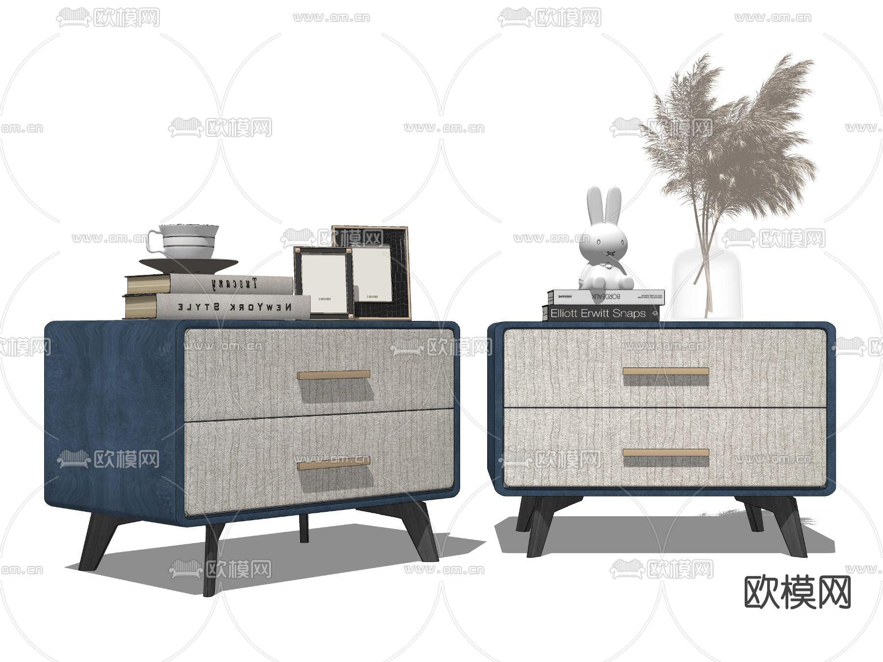 现代床头柜su模型