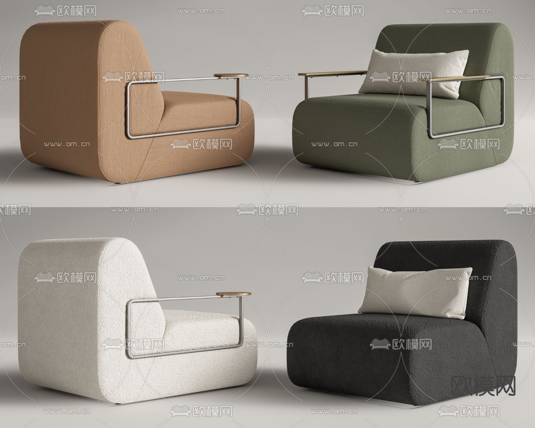 Sillón单人沙发su模型下载（渲染图1）