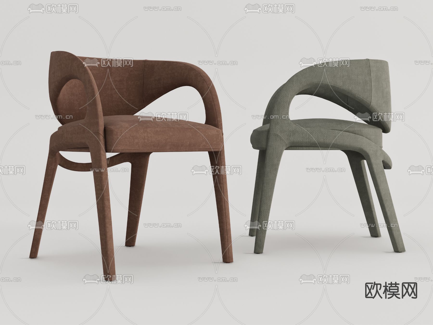 现代餐椅单椅su模型