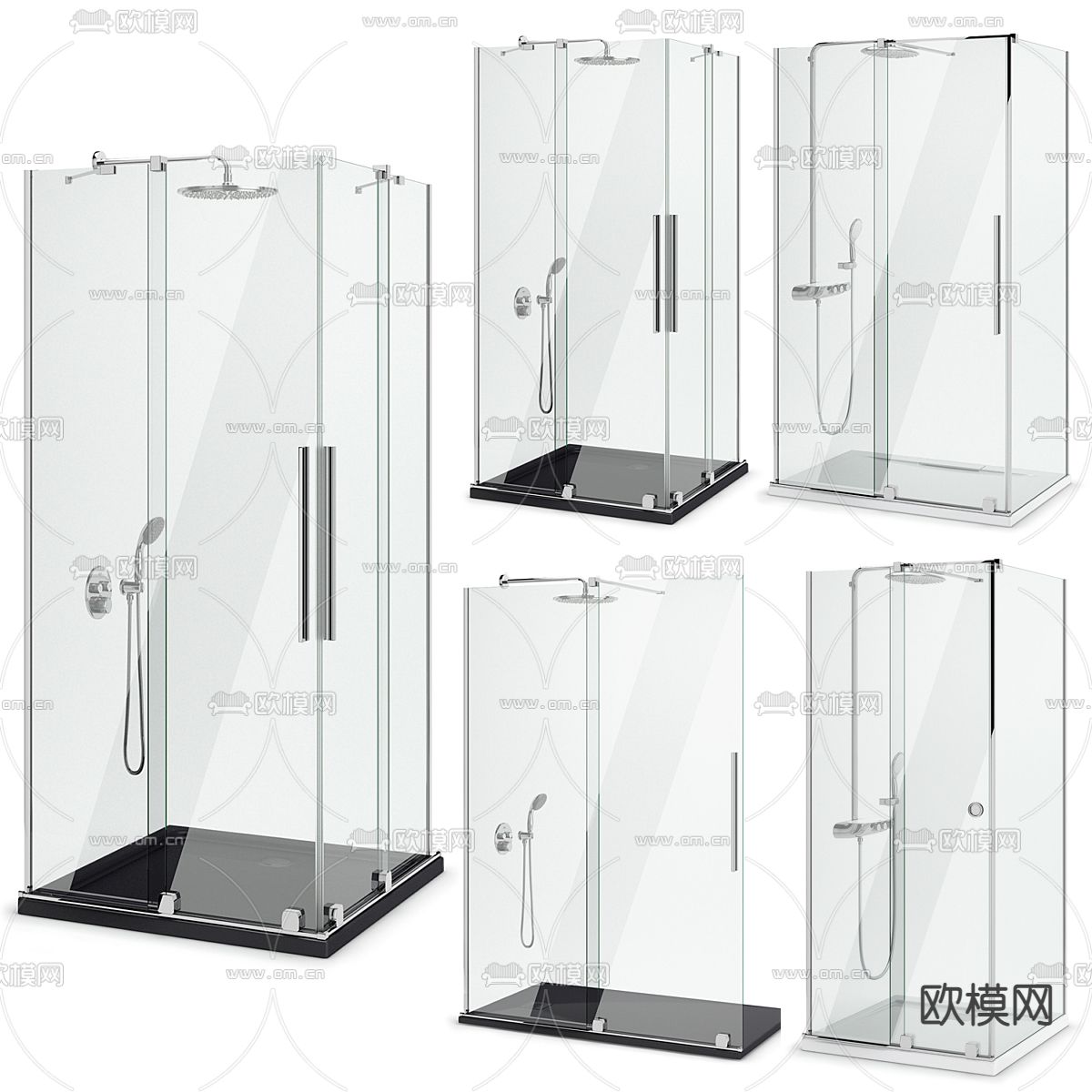 玻璃淋浴房 淋浴间3d模型下载