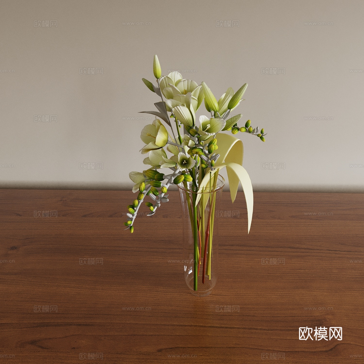 花瓶 花艺 花卉 插花 绿植 盆景 盆栽3d模型