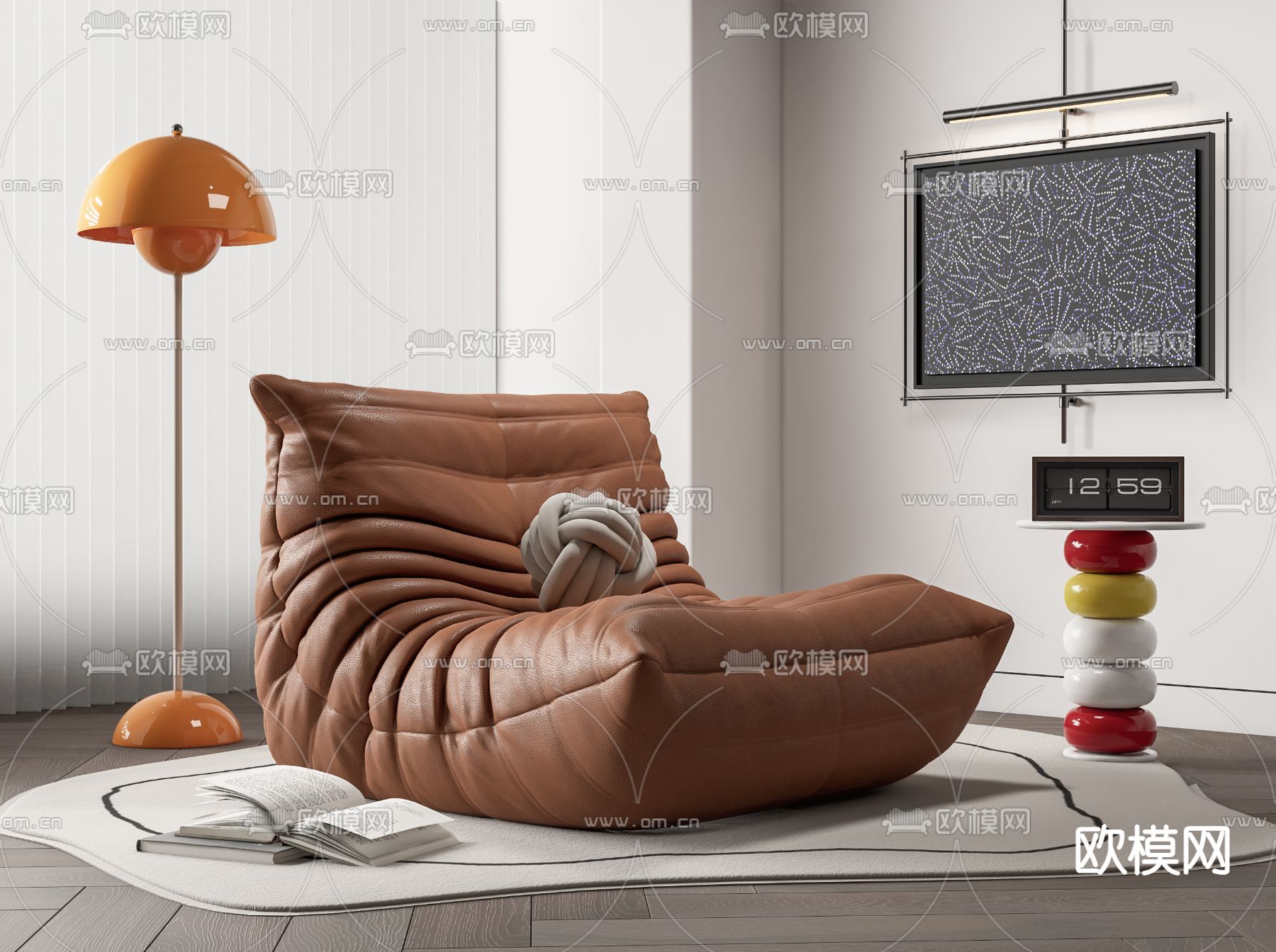 懒人沙发 毛毛虫沙发su模型