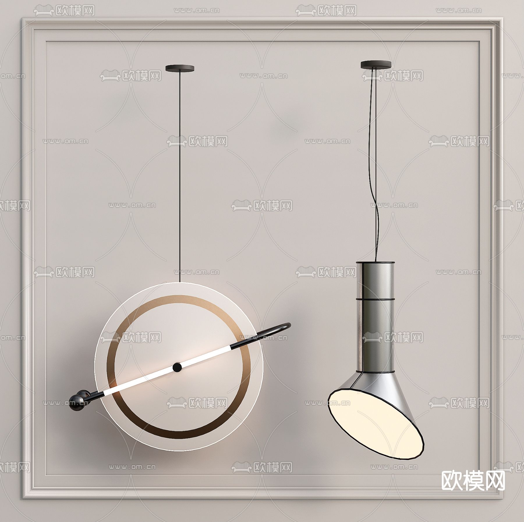 现代时尚吊灯su模型