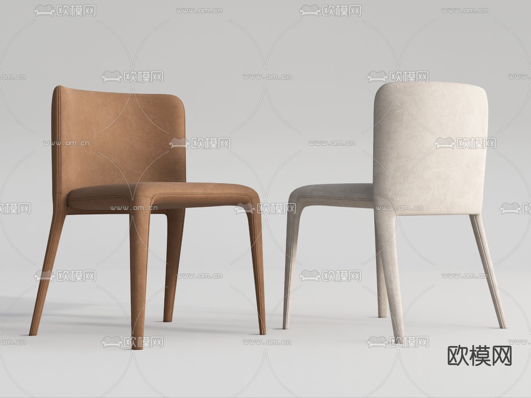 现代布艺单椅su模型