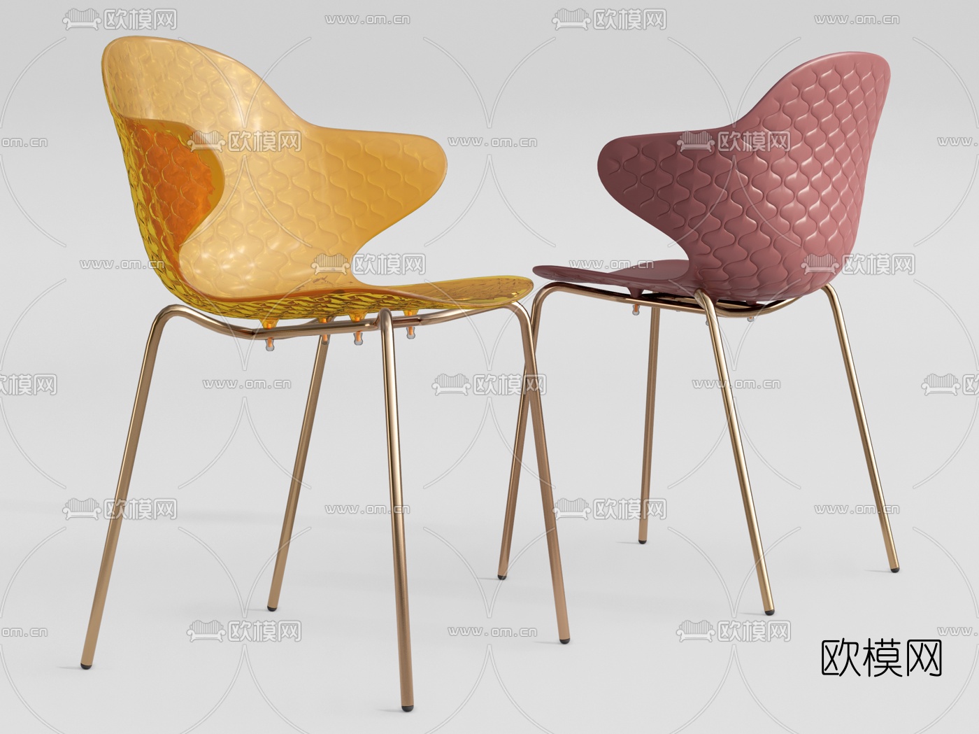 现代金属单椅su模型下载（渲染图1）
