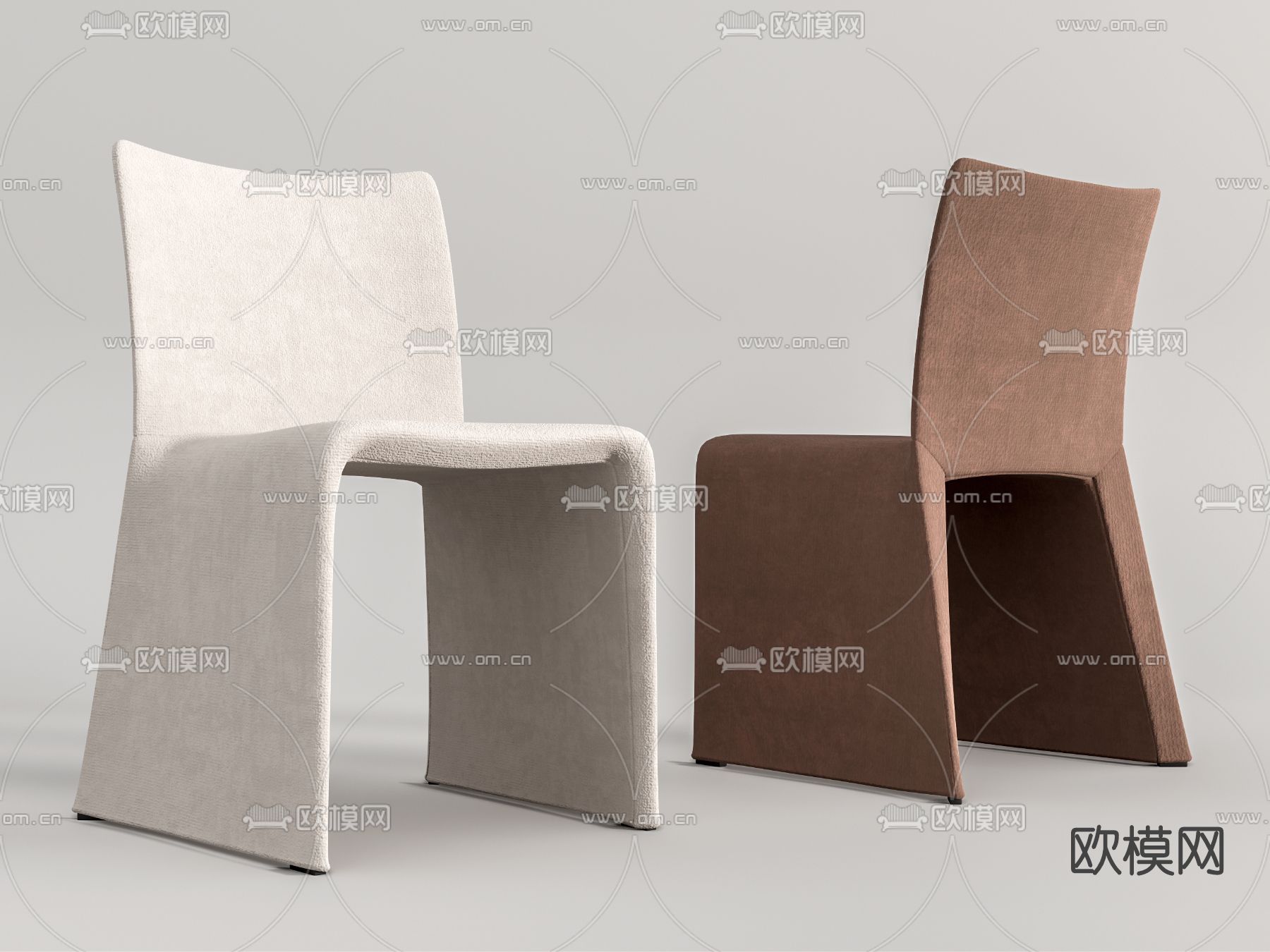 现代餐椅单椅su模型下载（渲染图1）
