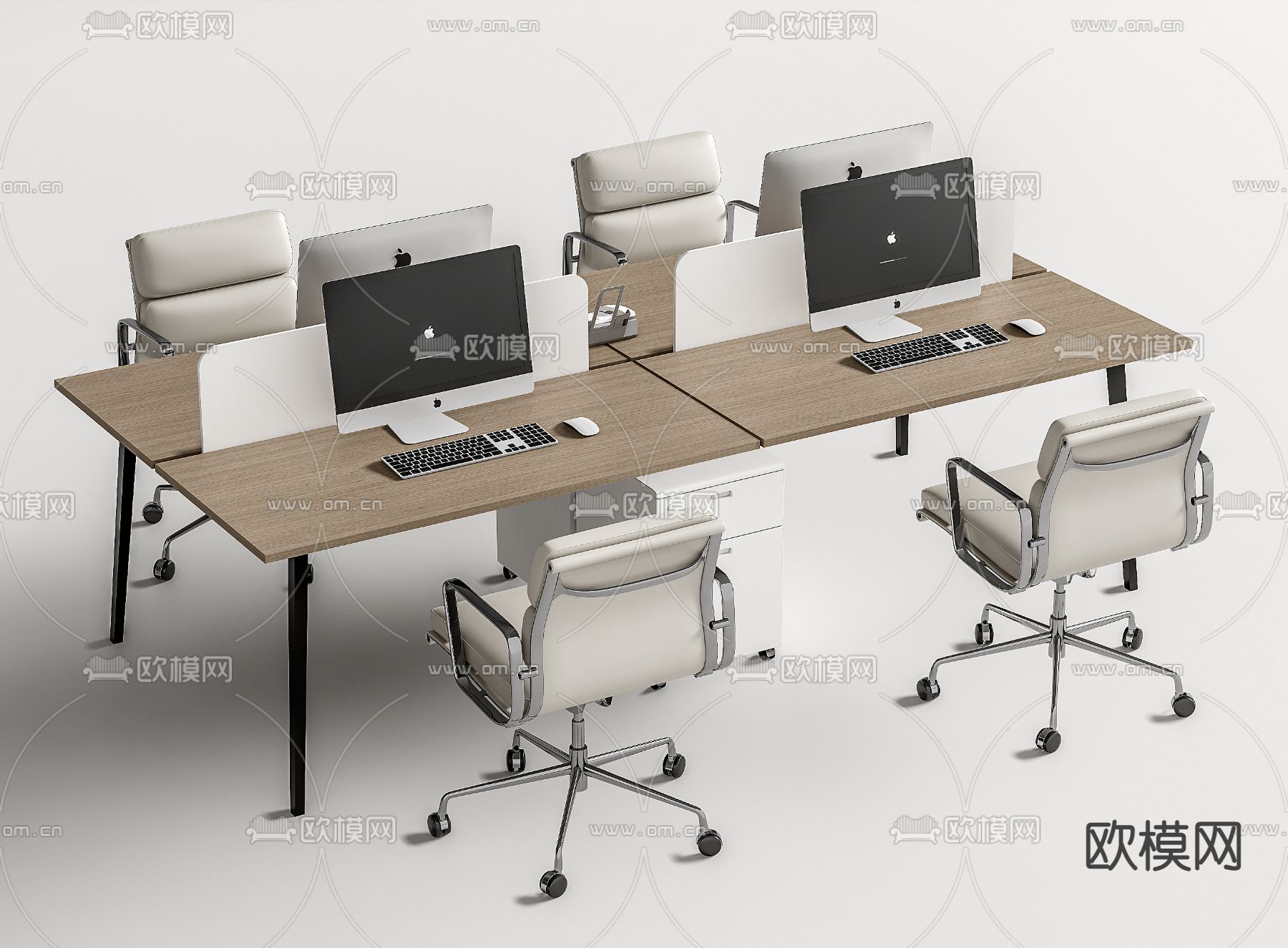 办公桌椅 工位 卡位3d模型下载