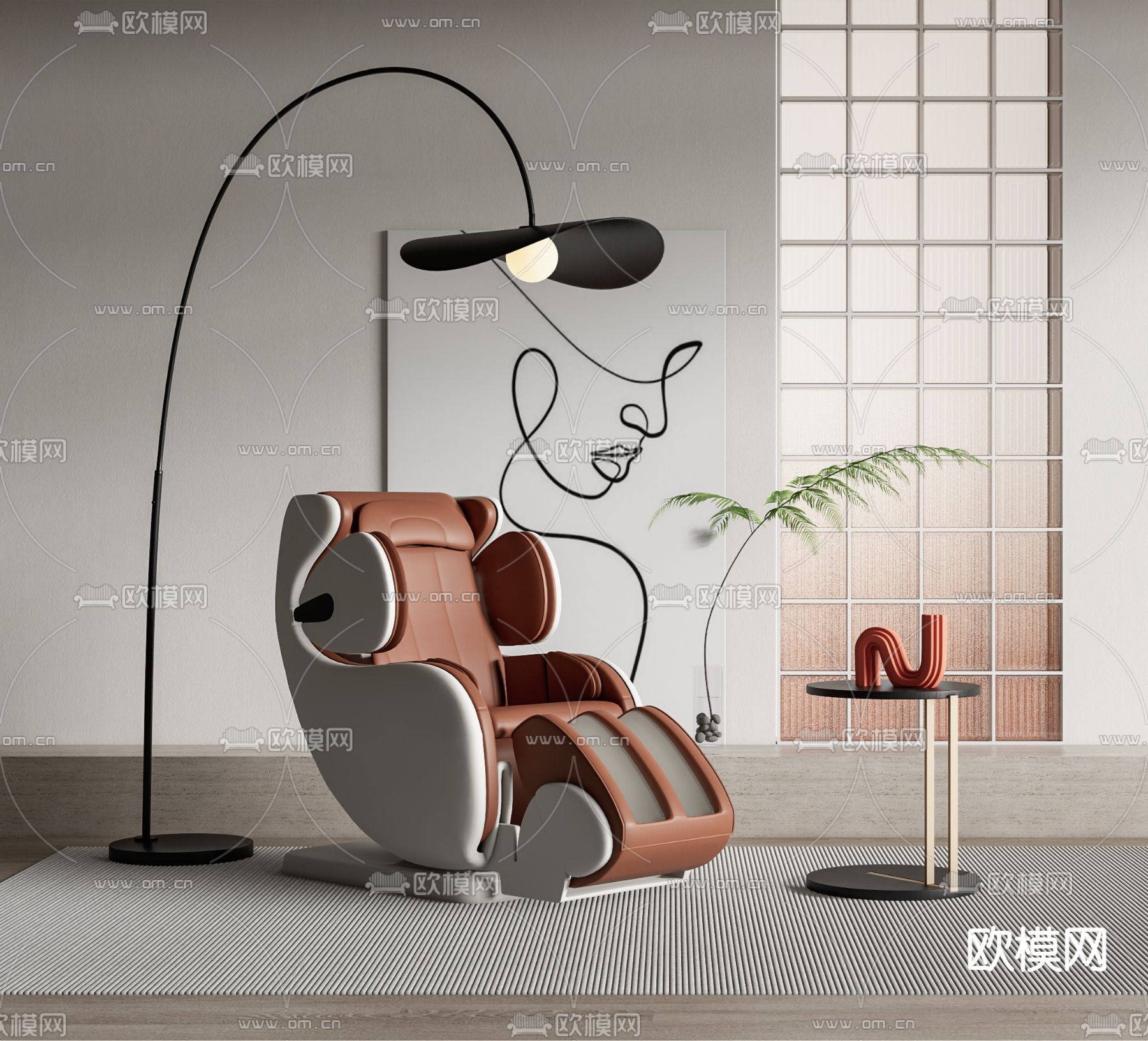 现代按摩椅su模型