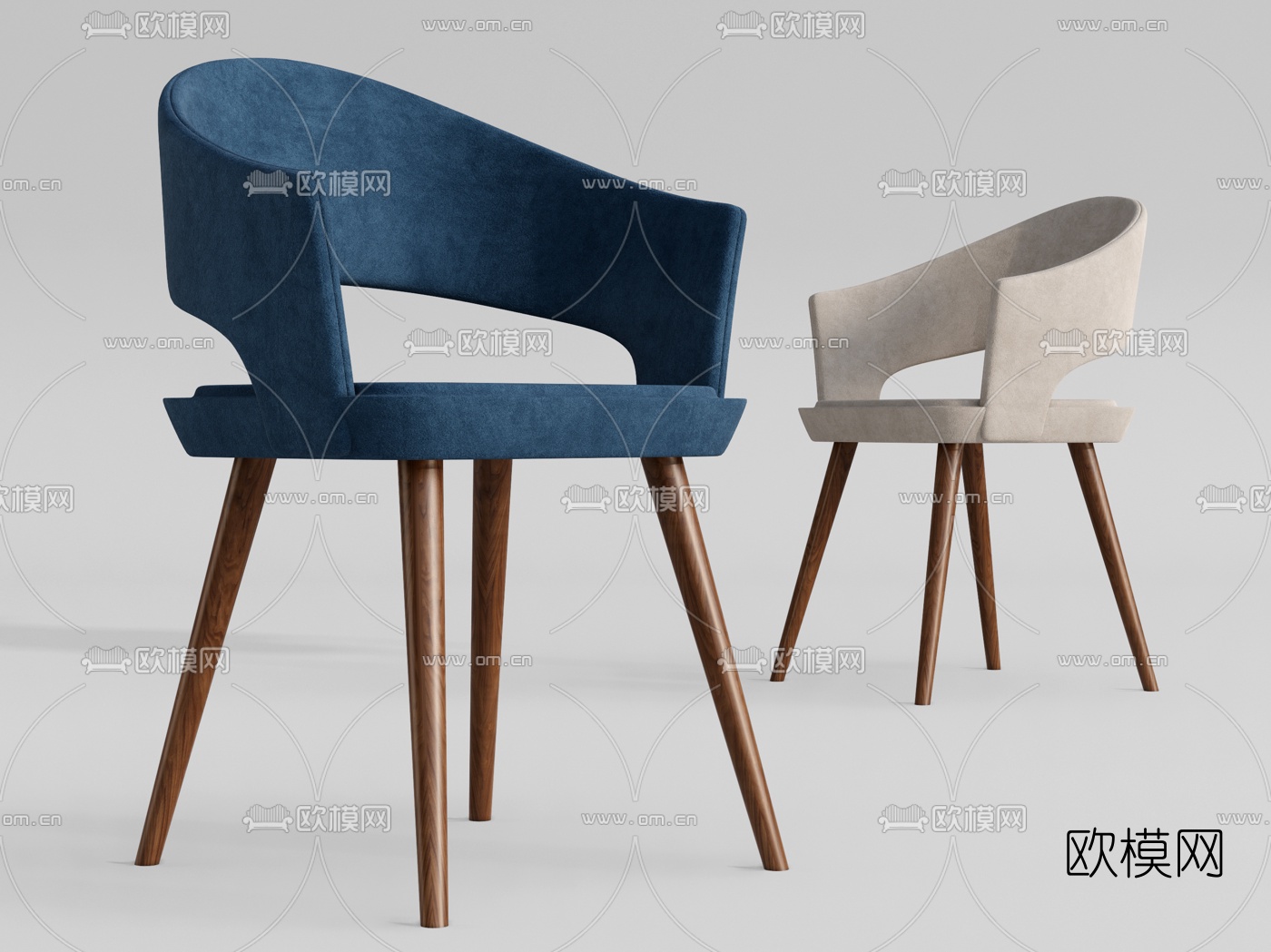 现代布艺休闲椅su模型