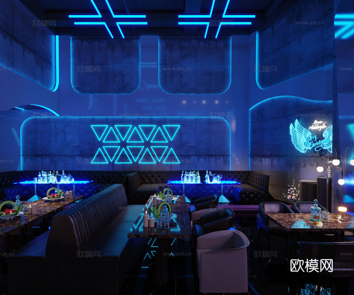 现代酒吧 夜总会 迪厅3d模型下载