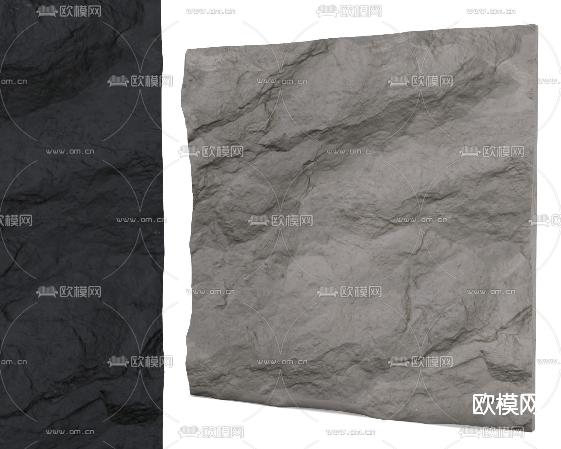 毛石墙 背景墙 石材墙 岩石墙su模型下载（渲染图1）
