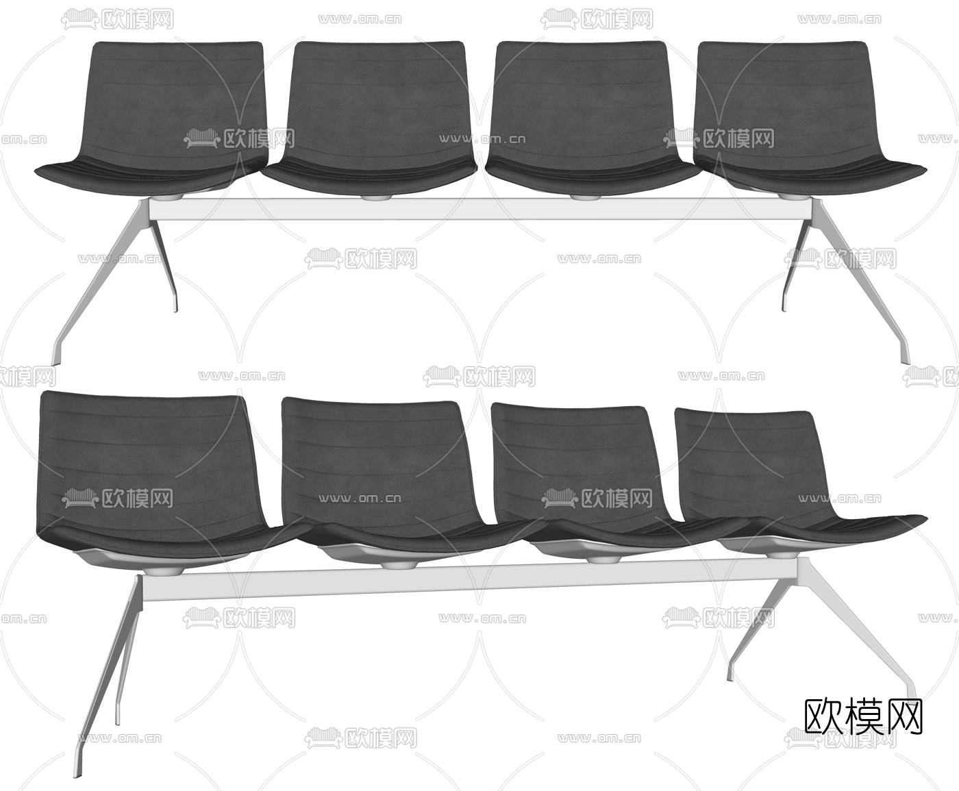 现代公用椅su模型