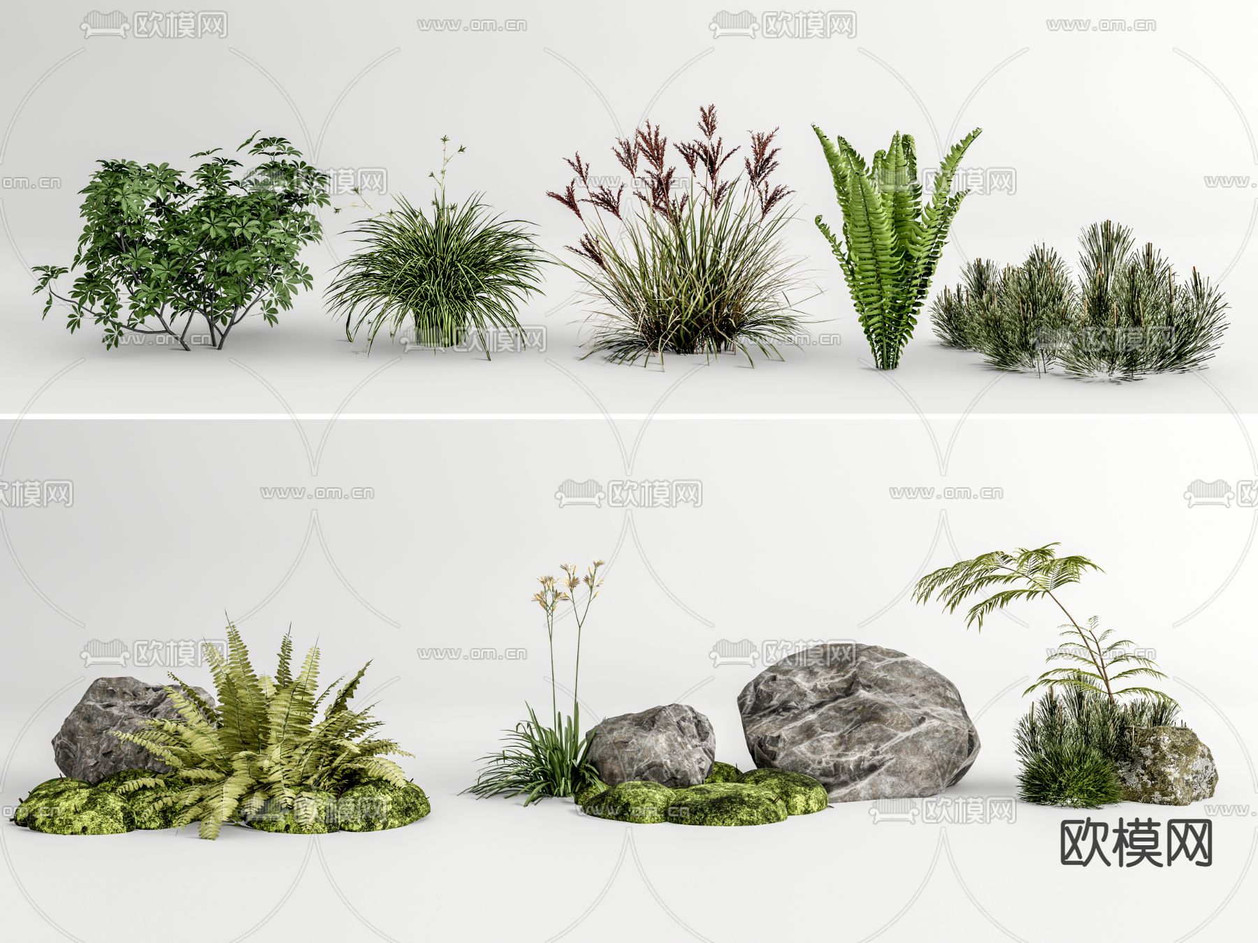 现代绿植花草su模型