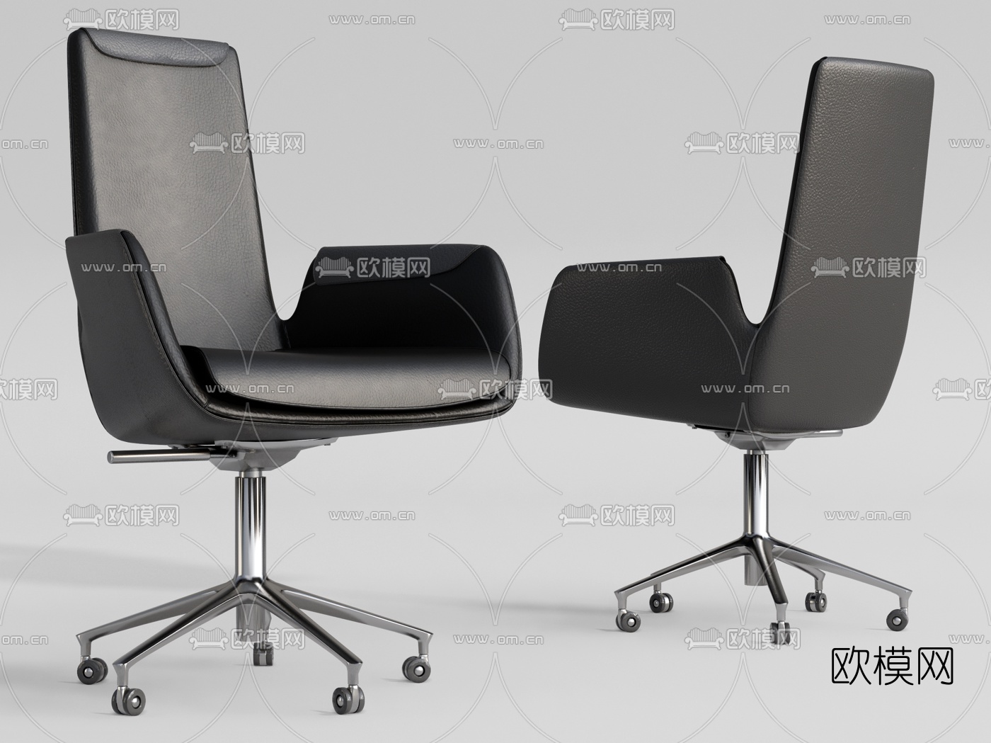 现代旋转办公椅su模型下载（渲染图1）