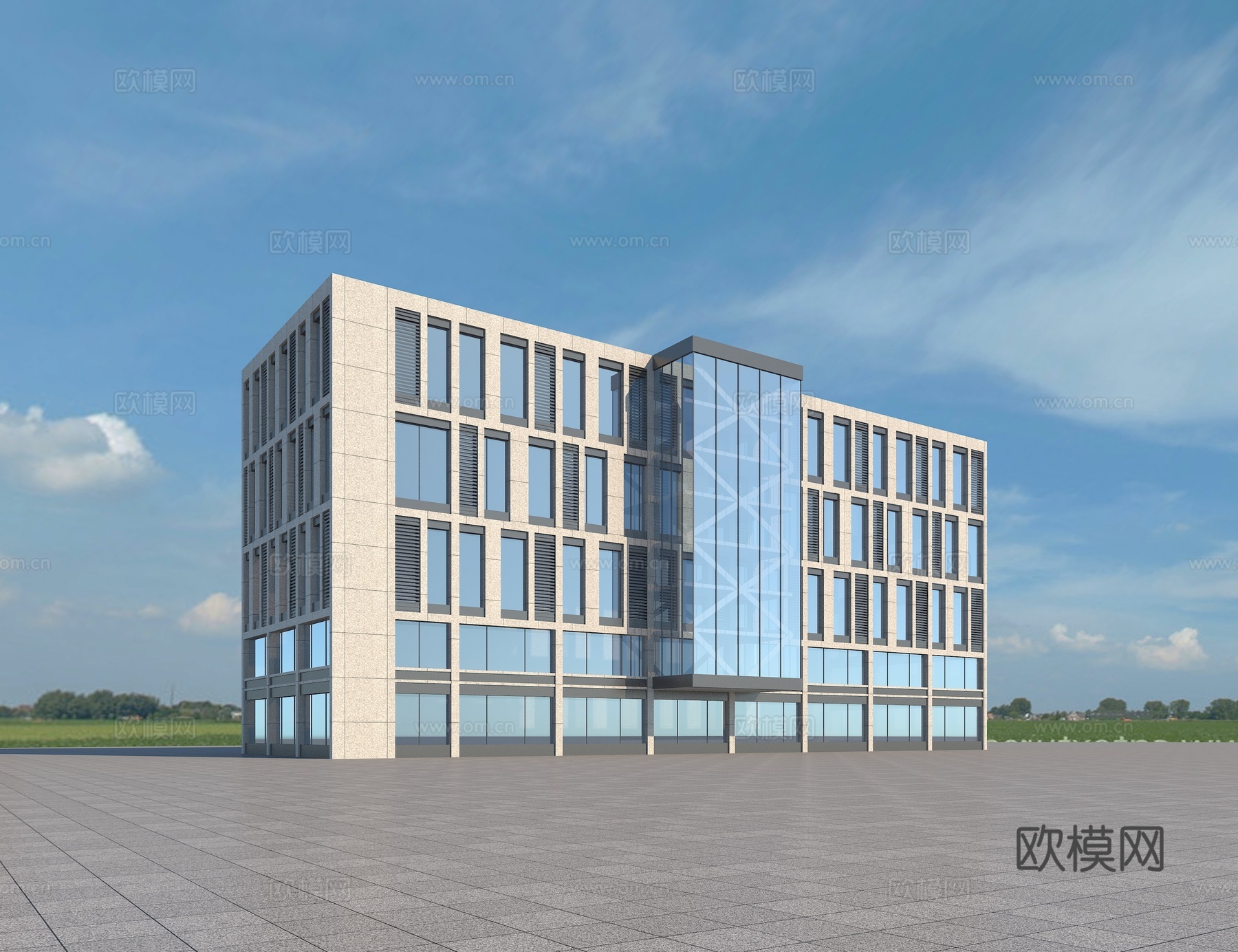 现代产业园 现代办公楼3d模型