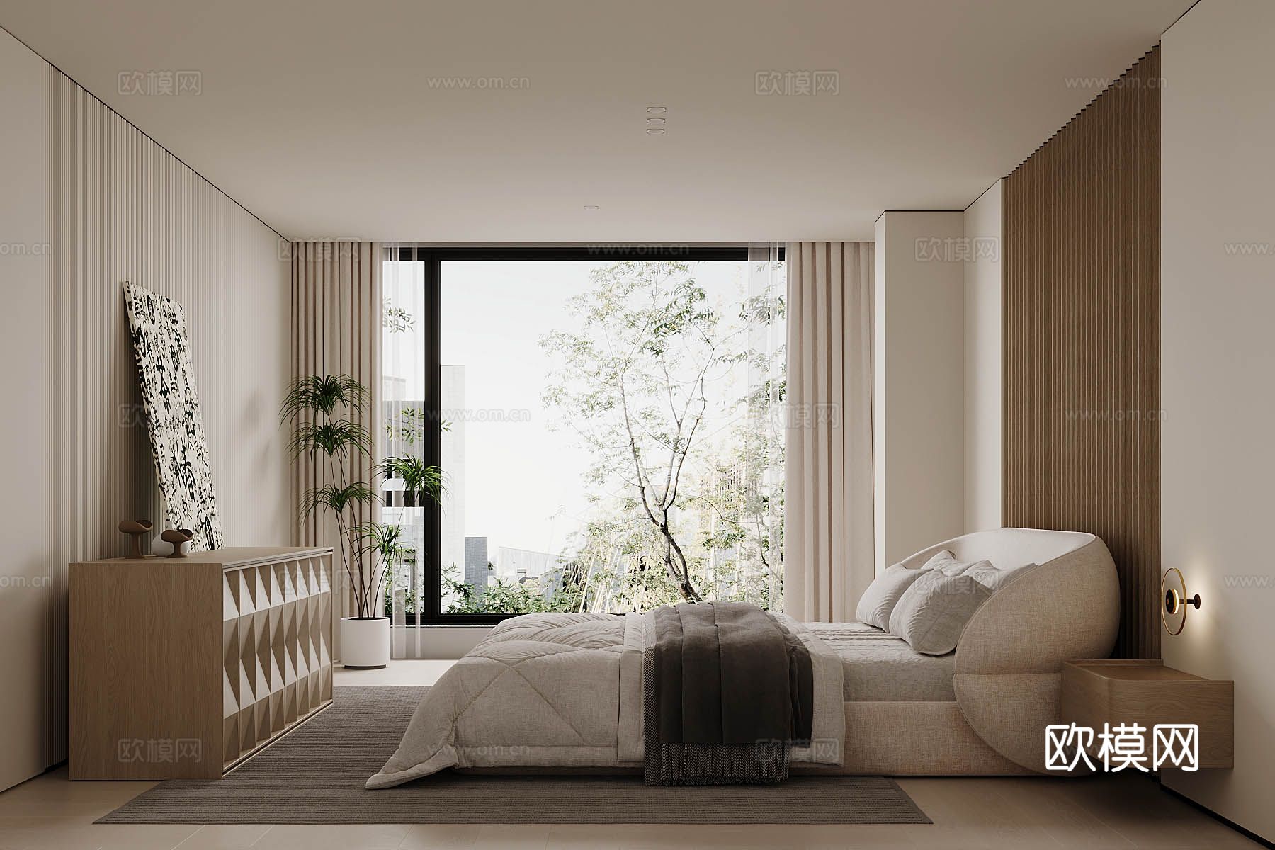 中古风卧室 主卧3d模型