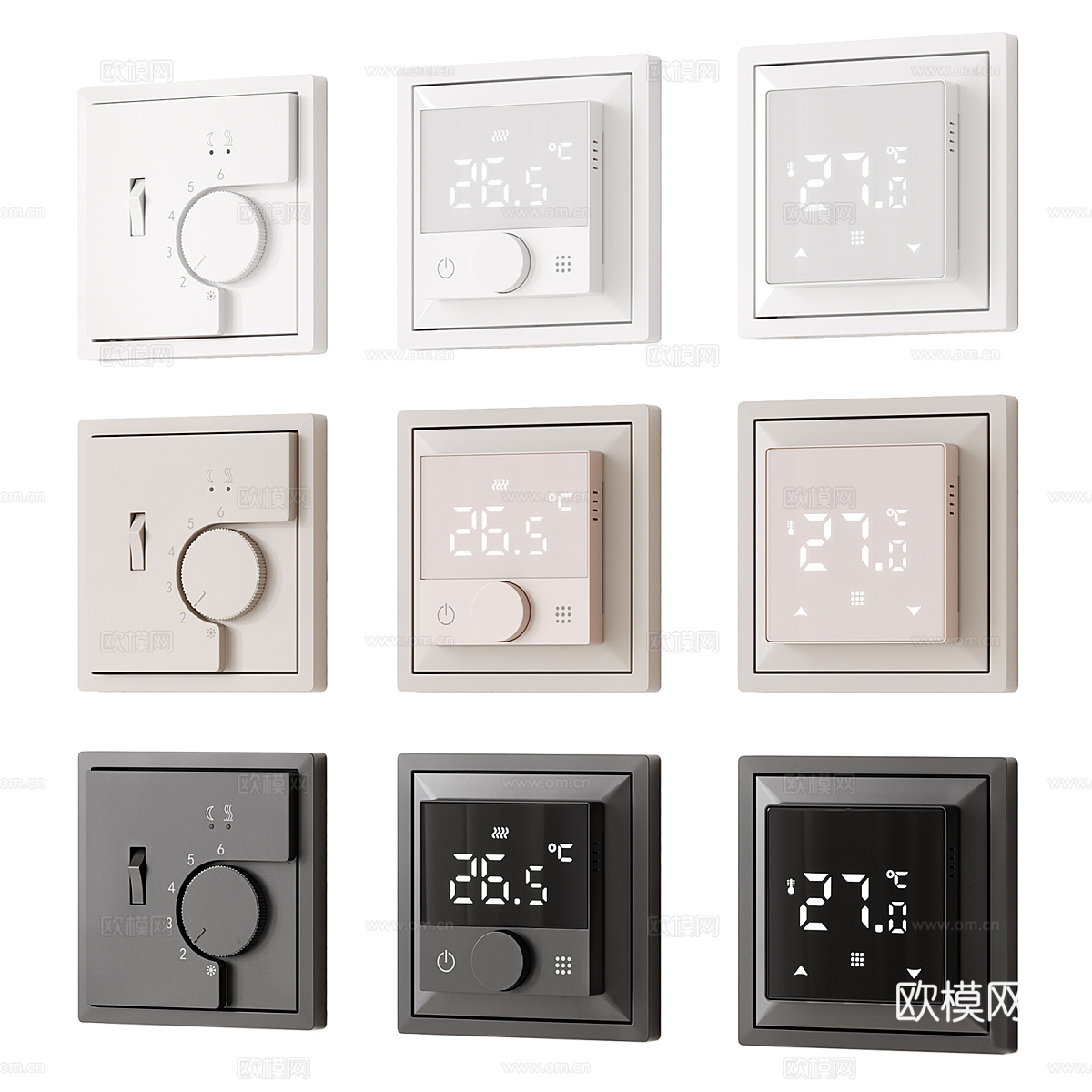 Donel R98系列插座和开关3d模型