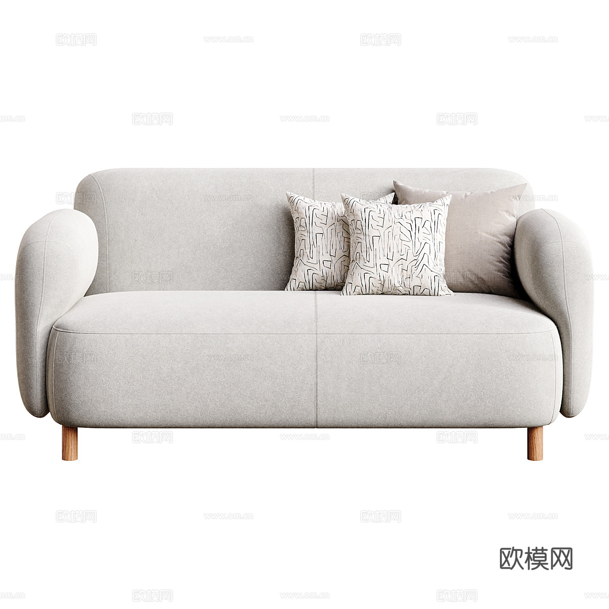 现代奶油风 Bucle 管式沙发3d模型