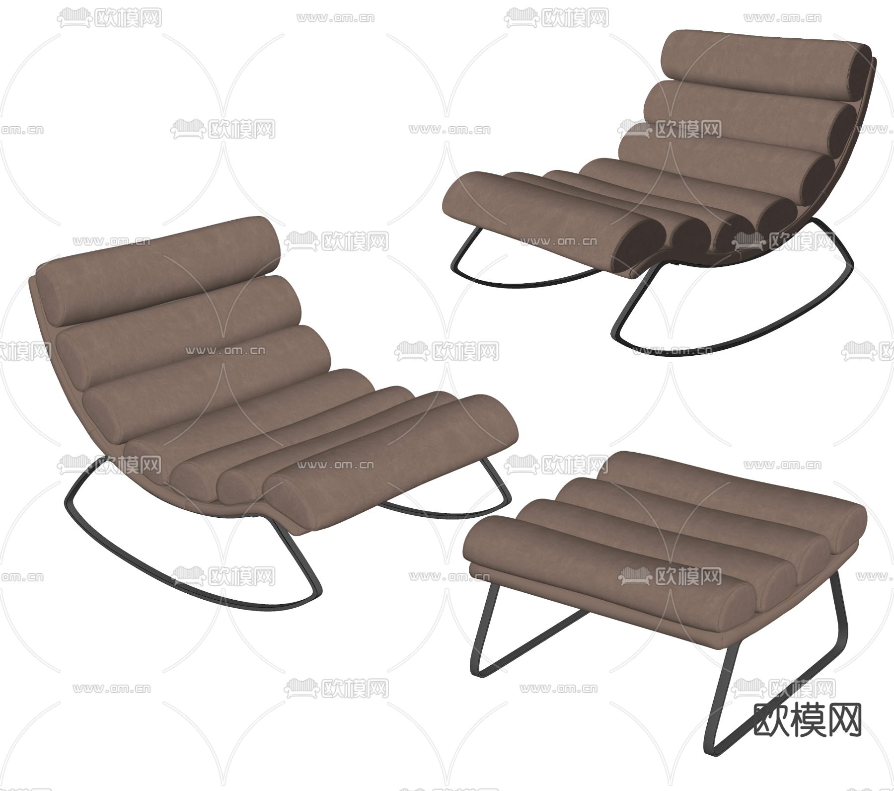 perbozzo 躺椅su模型下载（渲染图1）