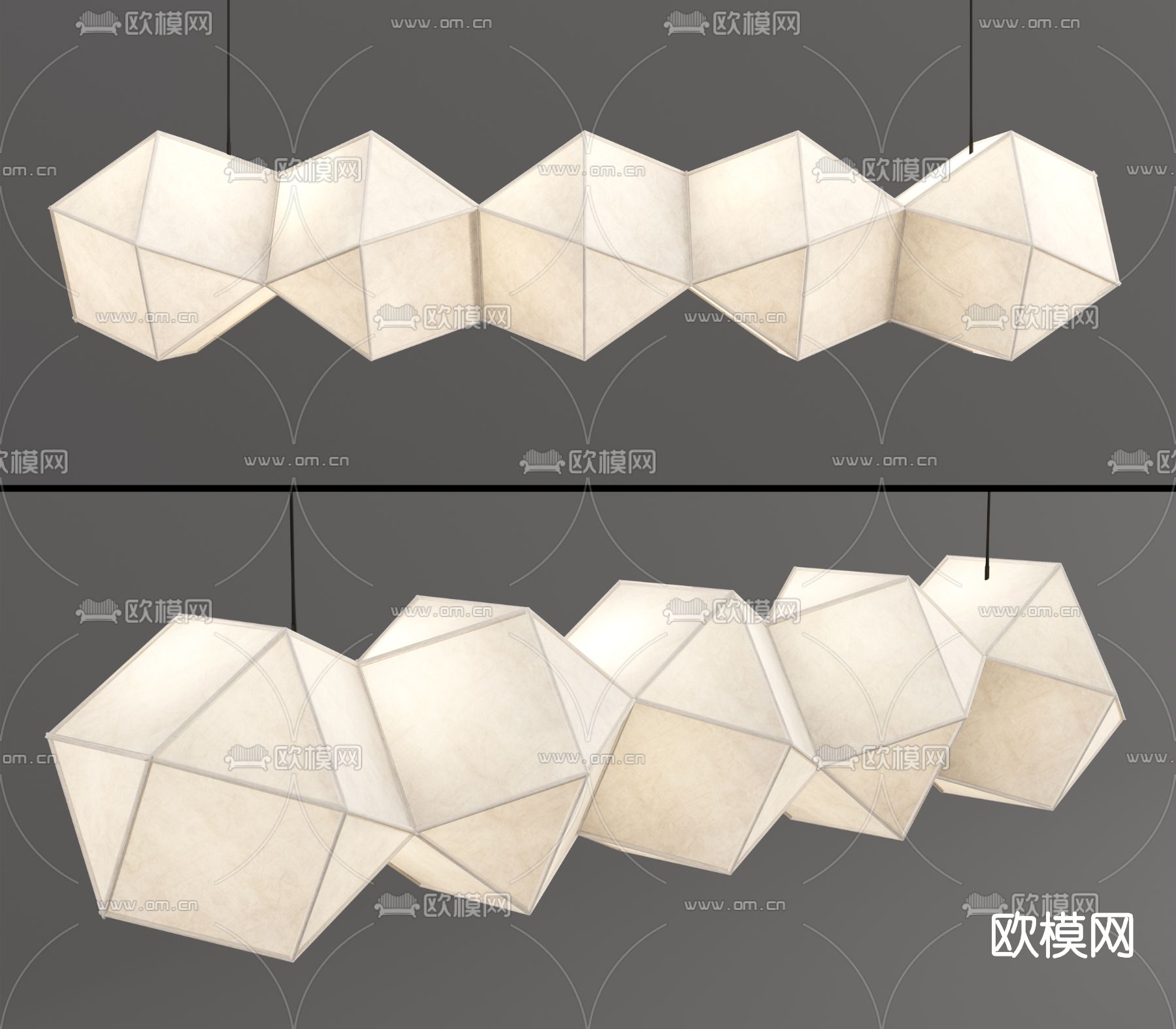 侘寂风吊灯su模型下载（渲染图1）