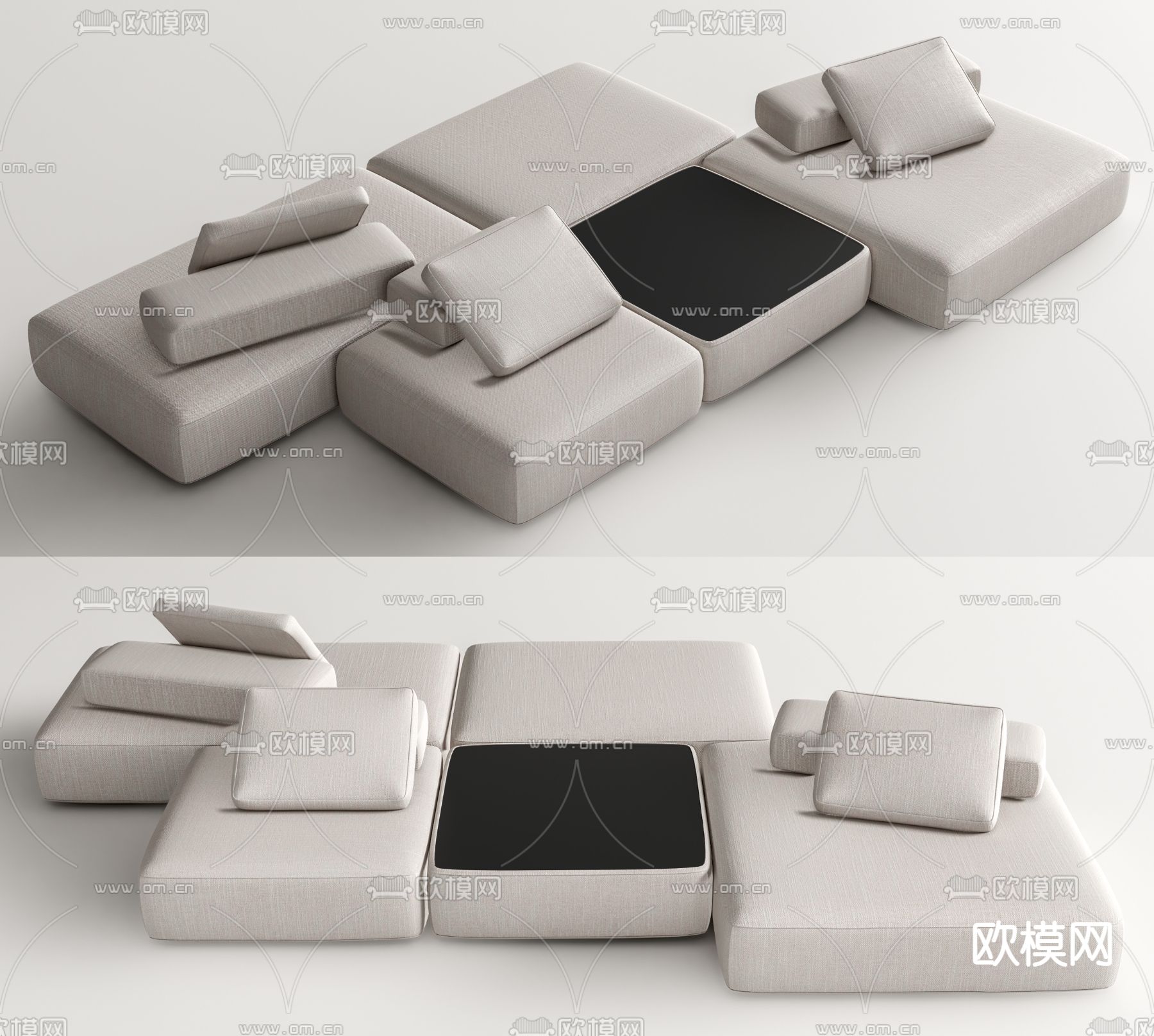 Poliform 多人沙发su模型