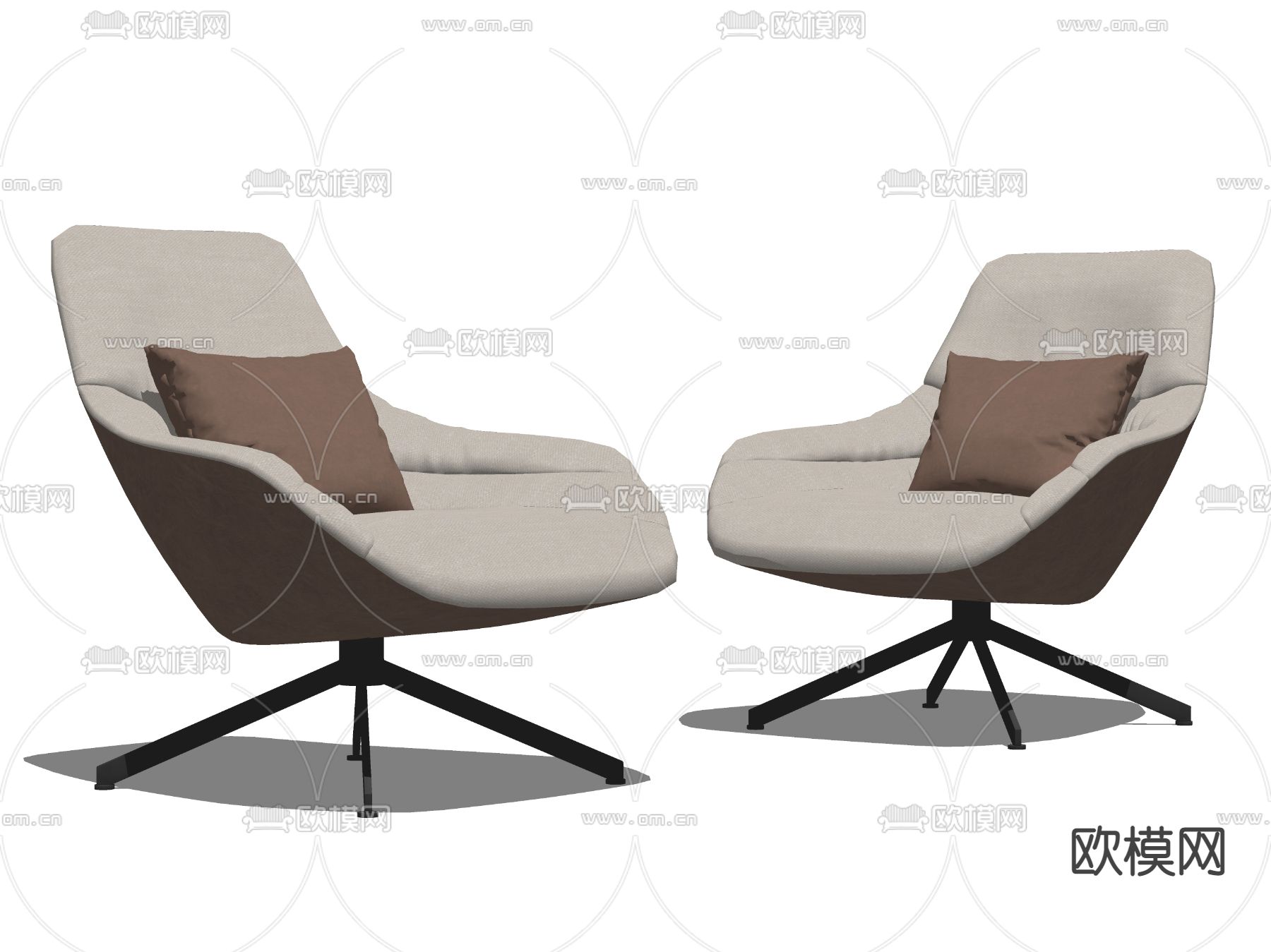 现代休闲椅su模型