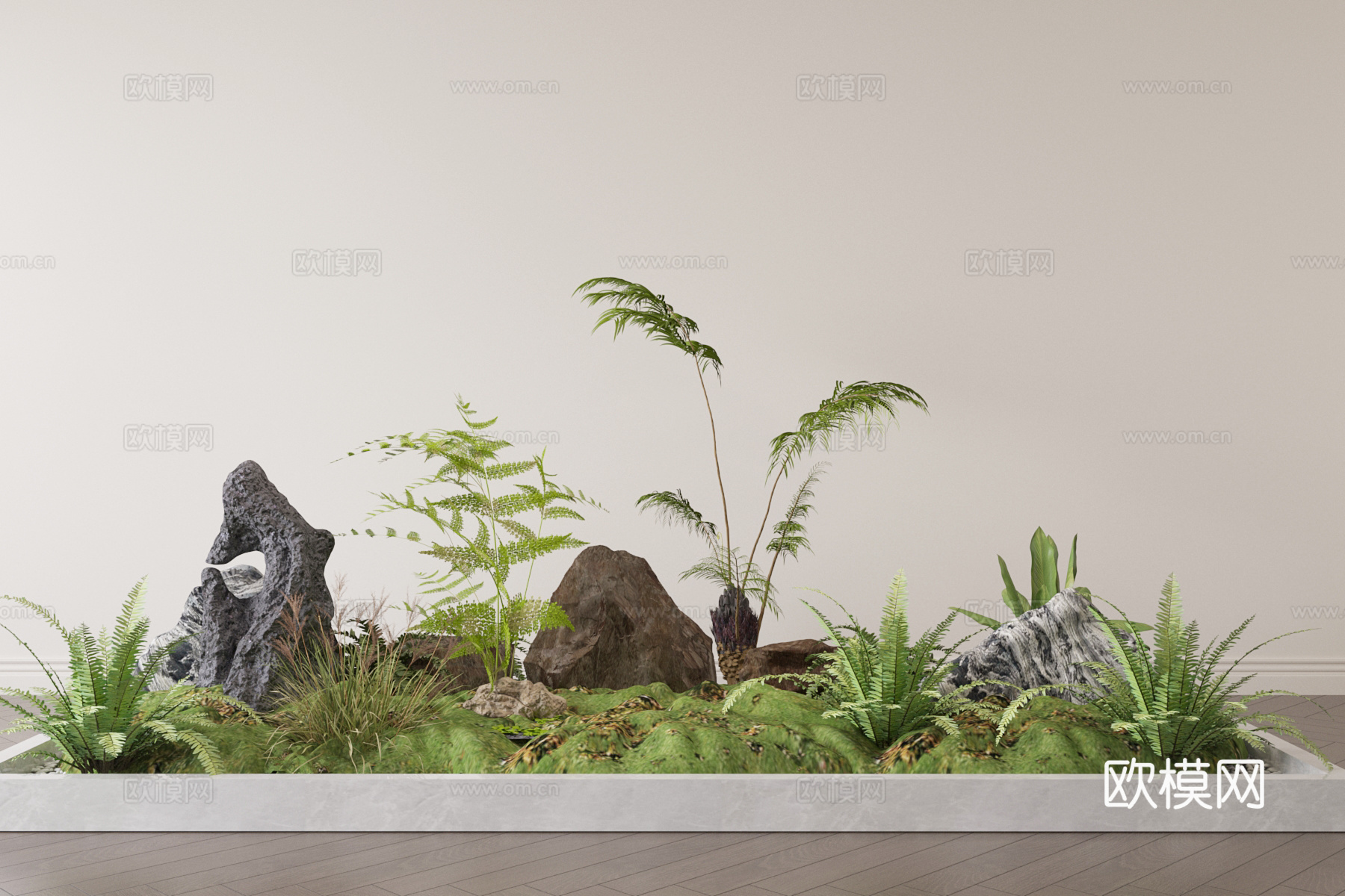 现代植物景观小品3d模型