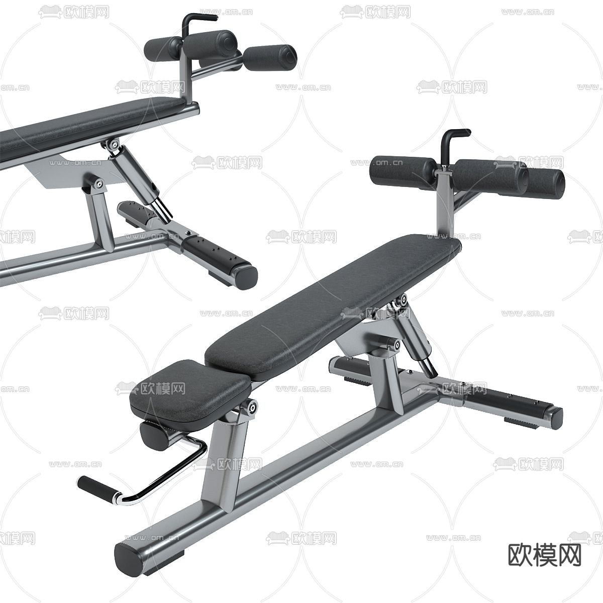 健身器材 仰卧起坐3d模型下载