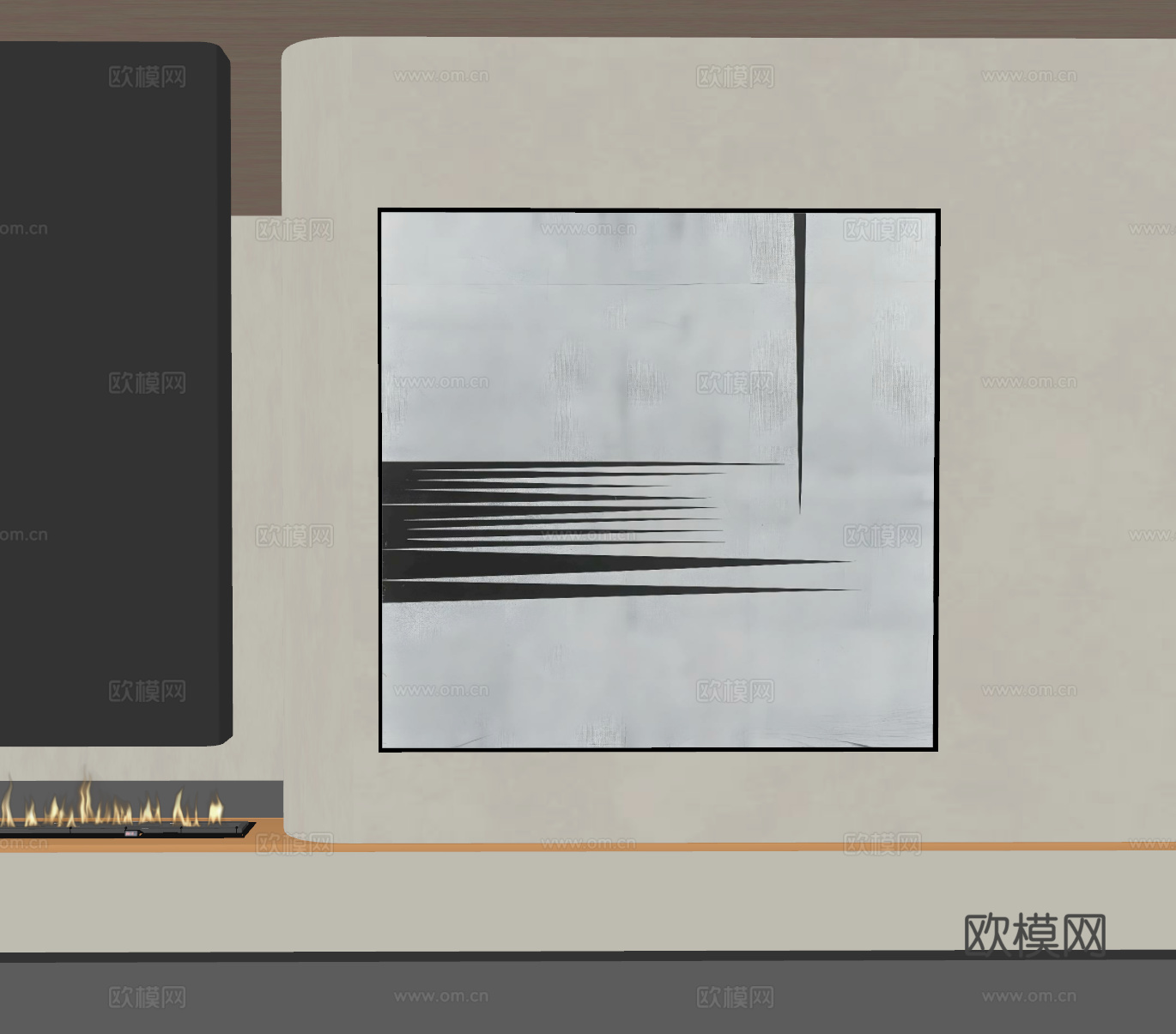 现代抽象挂画 现代极简挂画   现代意式挂画   现代轻奢挂su模型