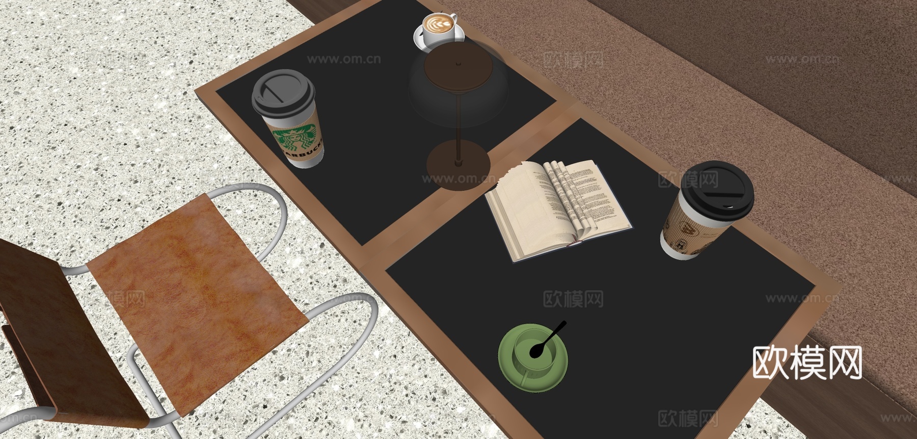 餐具 咖啡杯 一次性咖啡杯 台灯 休闲椅单椅 马克杯su模型