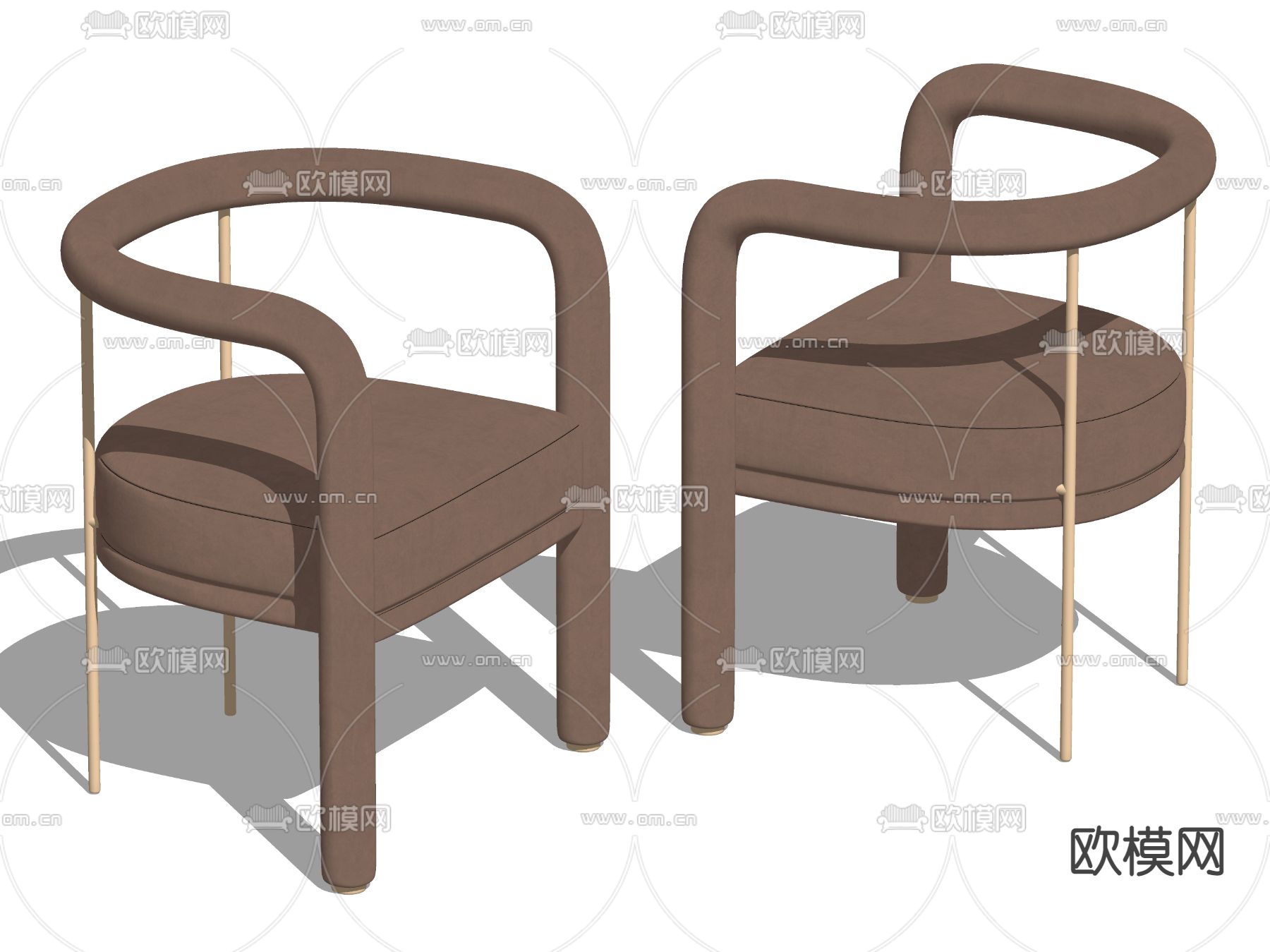 现代餐椅su模型