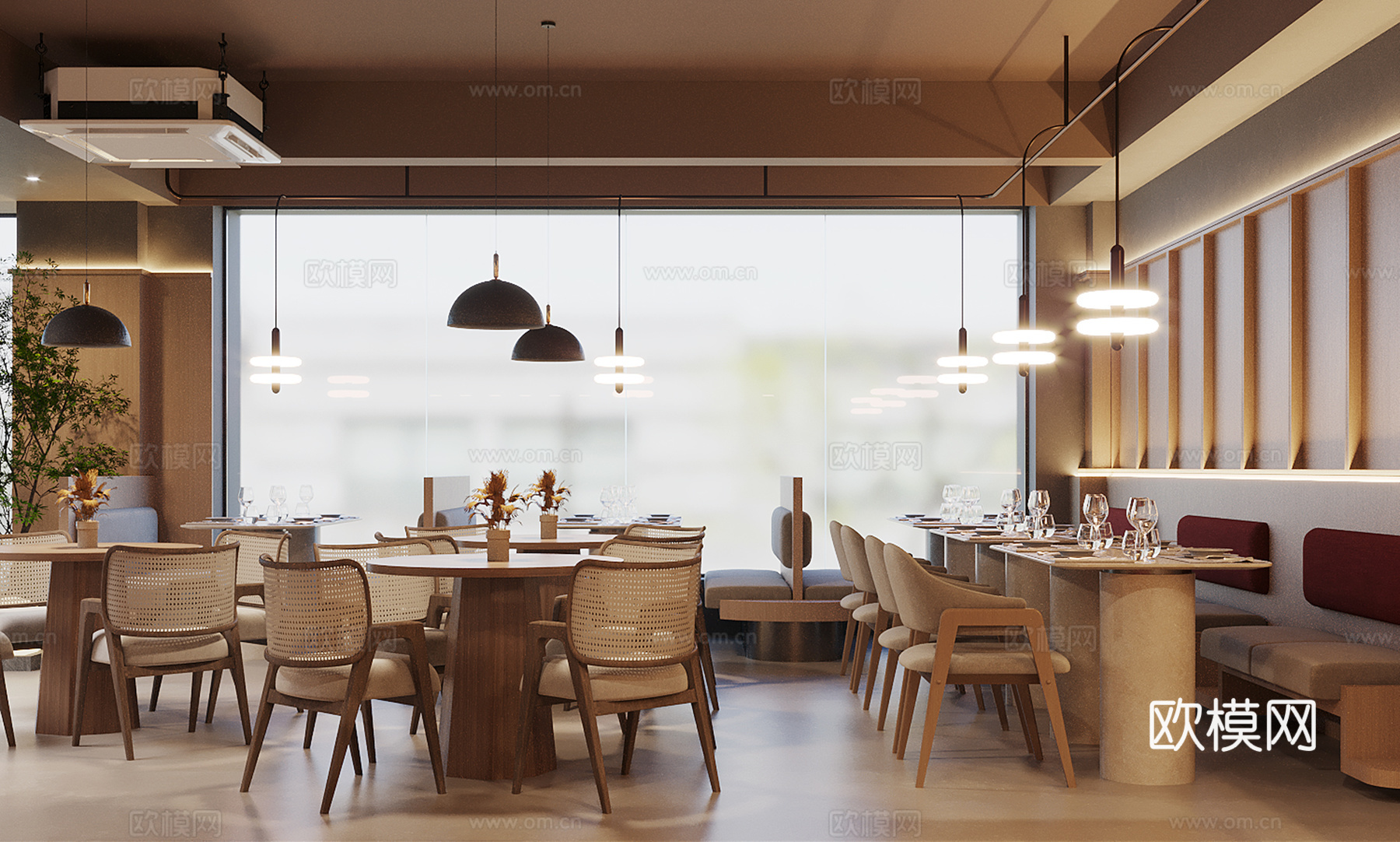 新中式中餐厅 茶餐厅3d模型下载