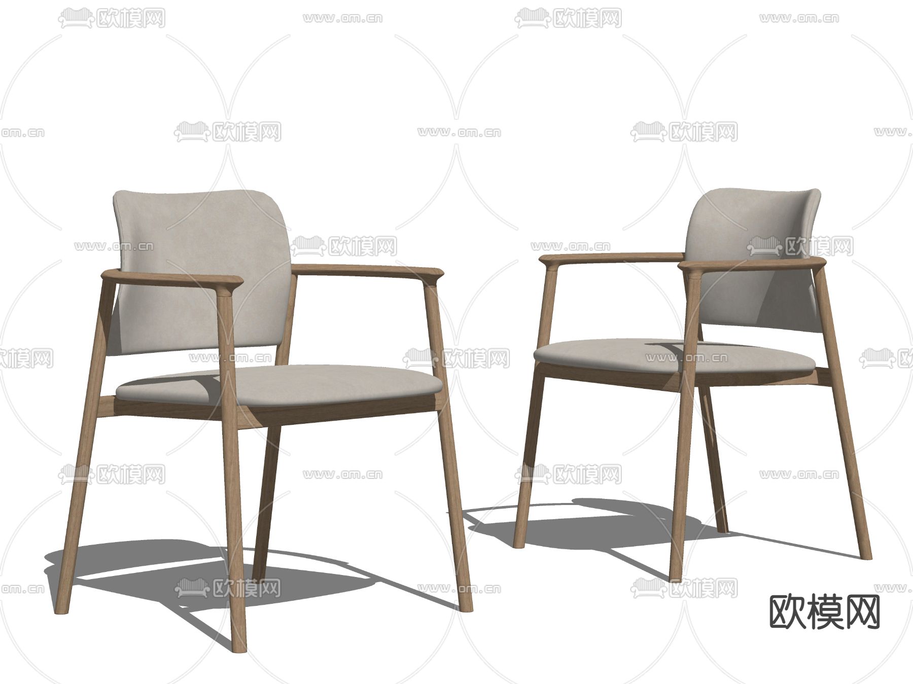 北欧椅子单椅su模型