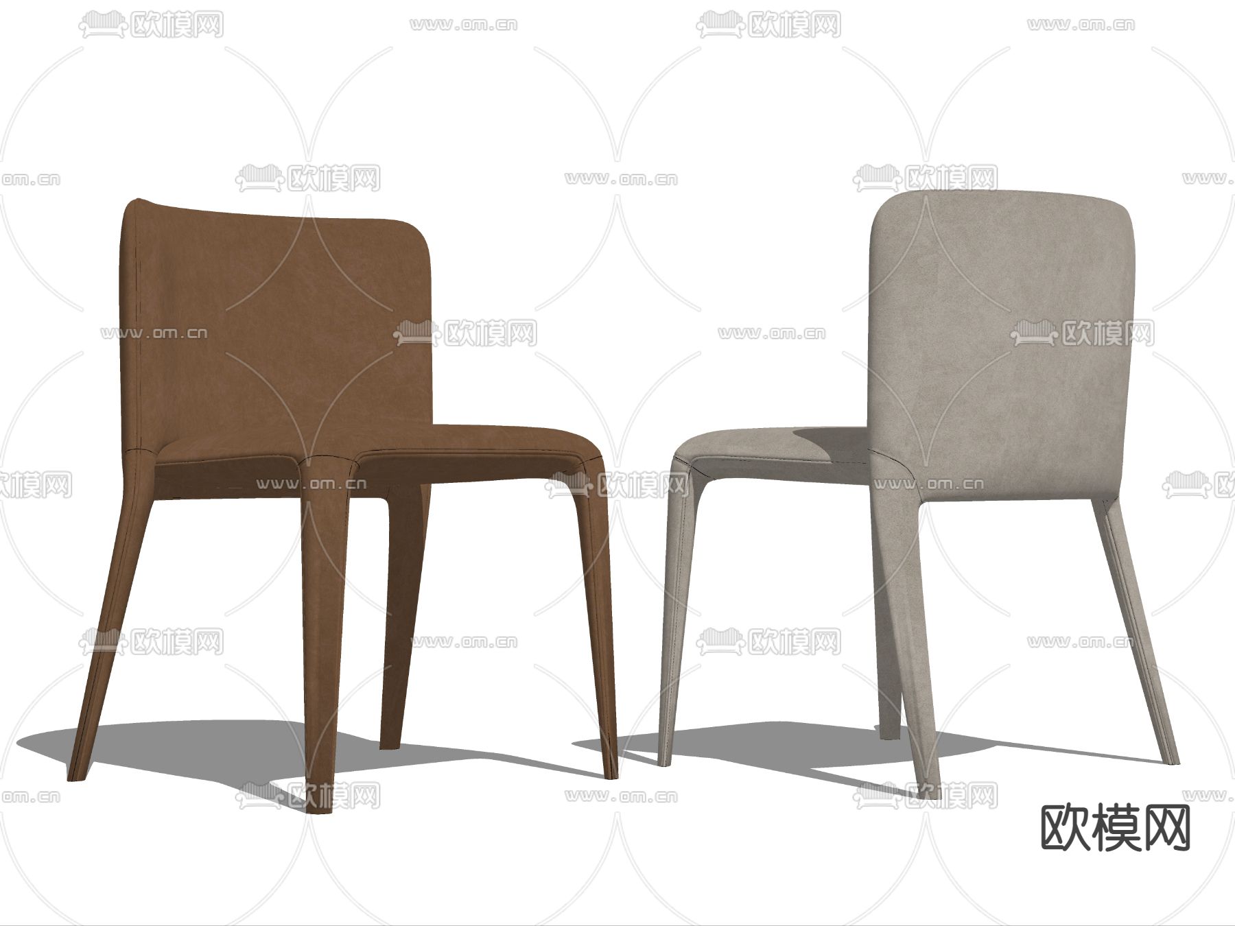 现代布艺单椅su模型