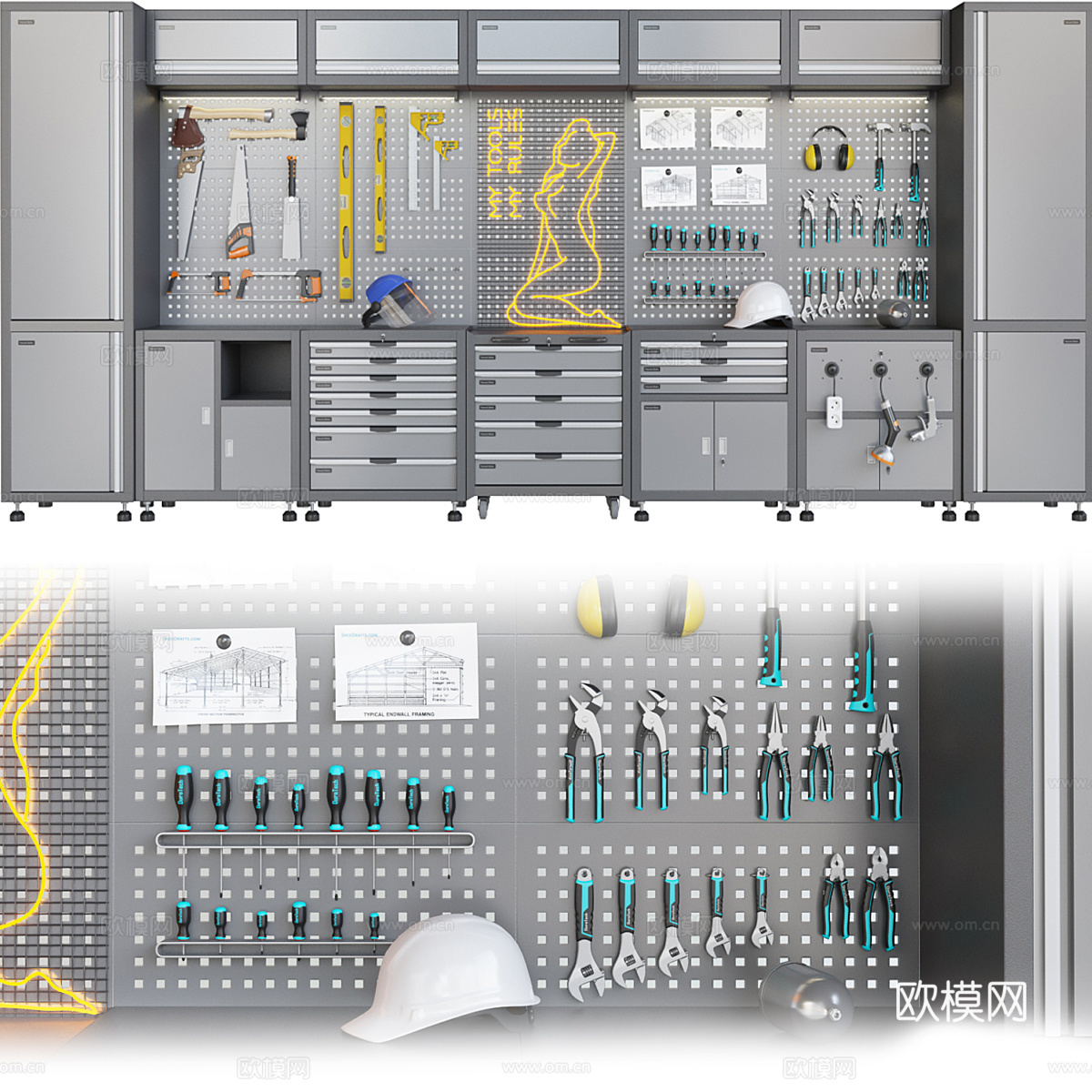 工具柜 工具3d模型