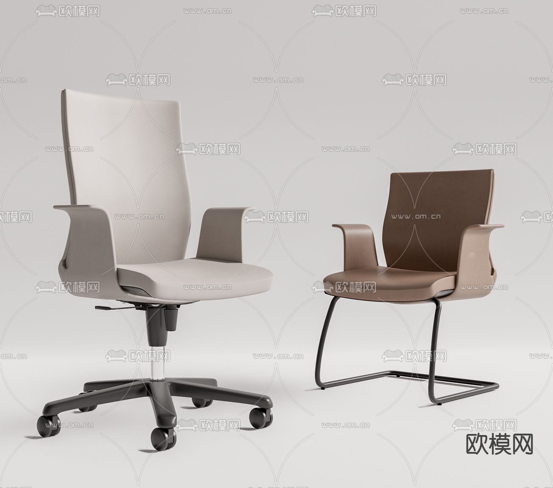 办公椅 职员椅 班前椅3d模型下载