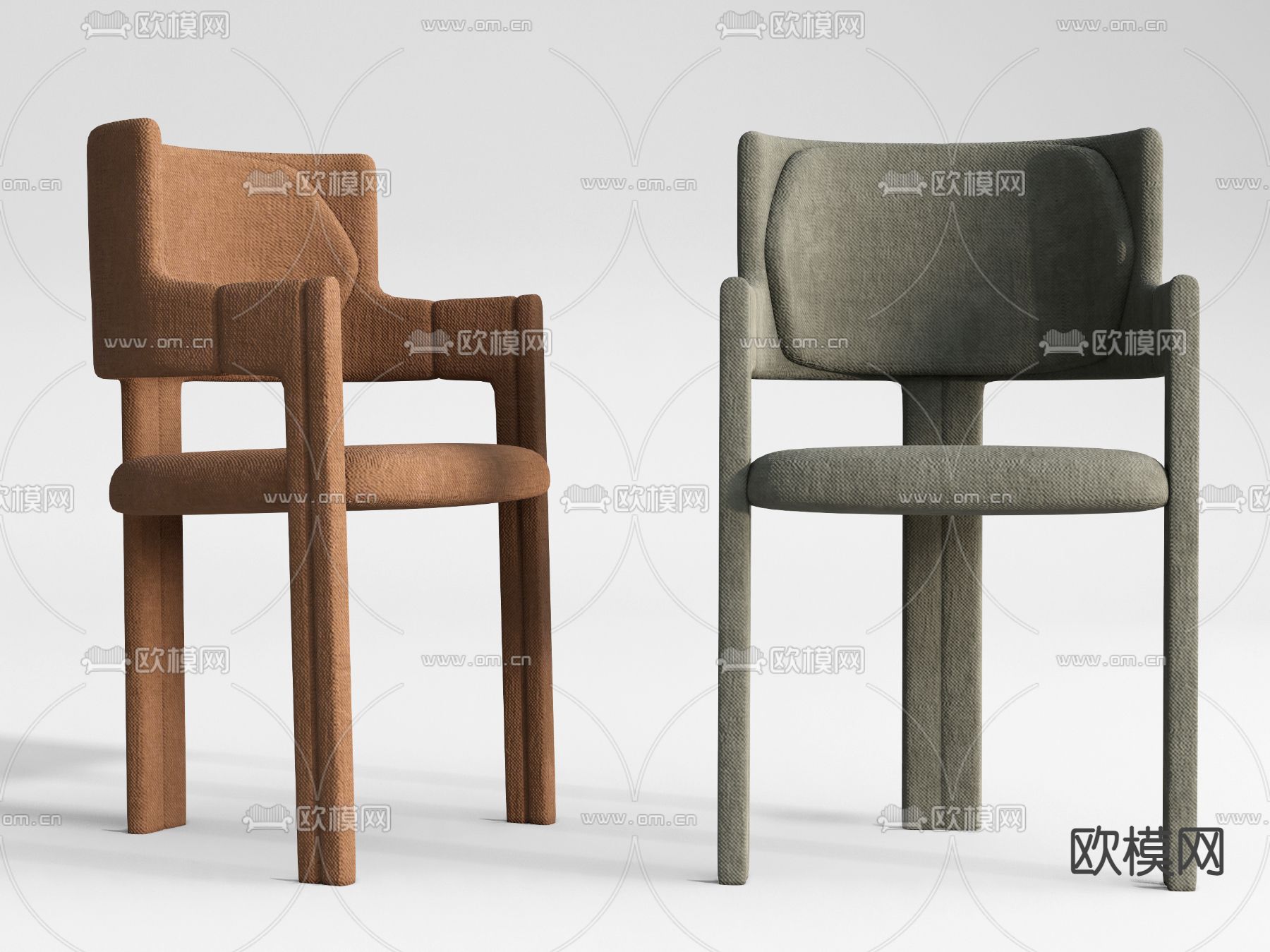 现代餐椅单椅su模型下载（渲染图1）