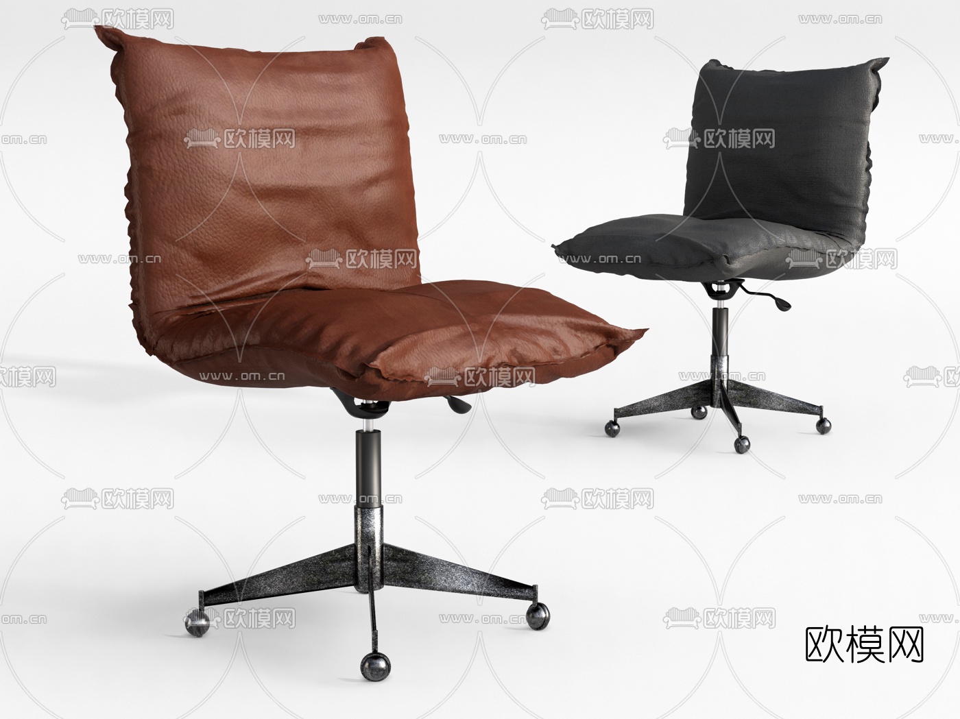 现代旋转办公椅su模型下载（渲染图1）
