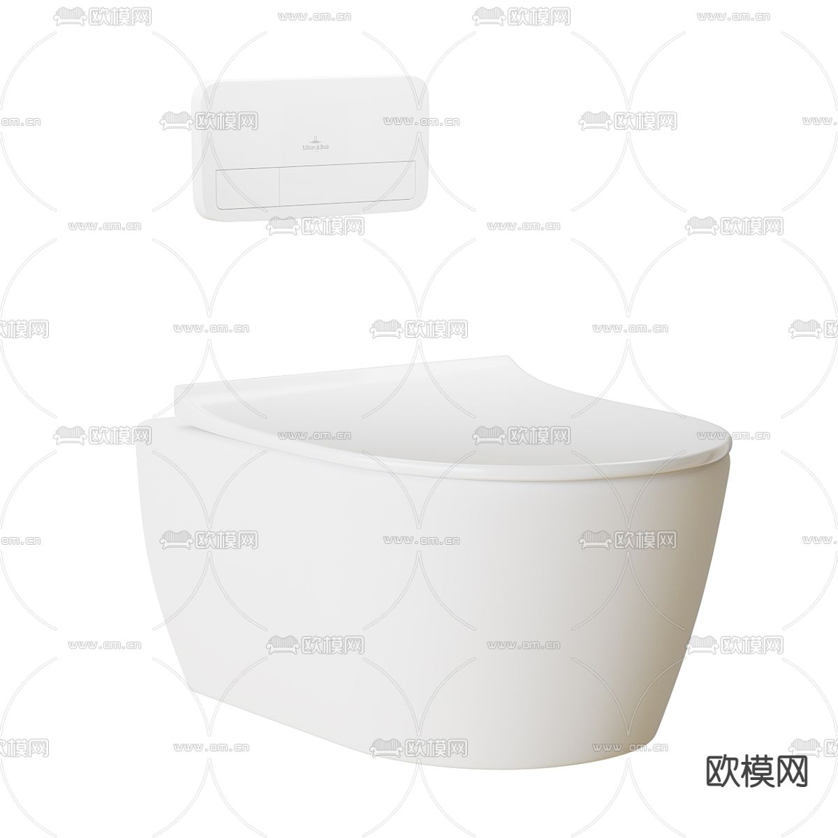 壁挂式马桶3d模型下载
