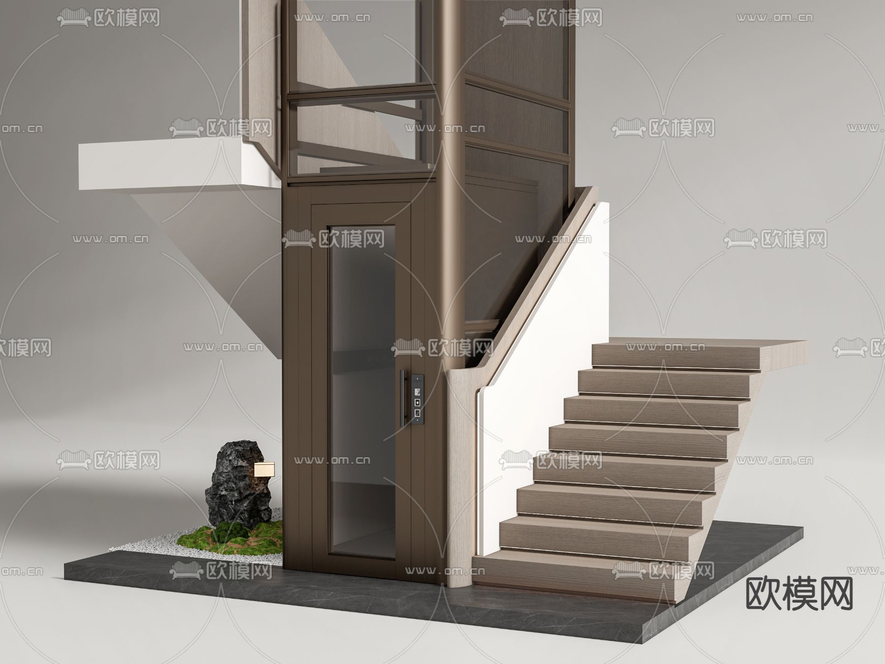 家居电梯 楼梯3d模型下载