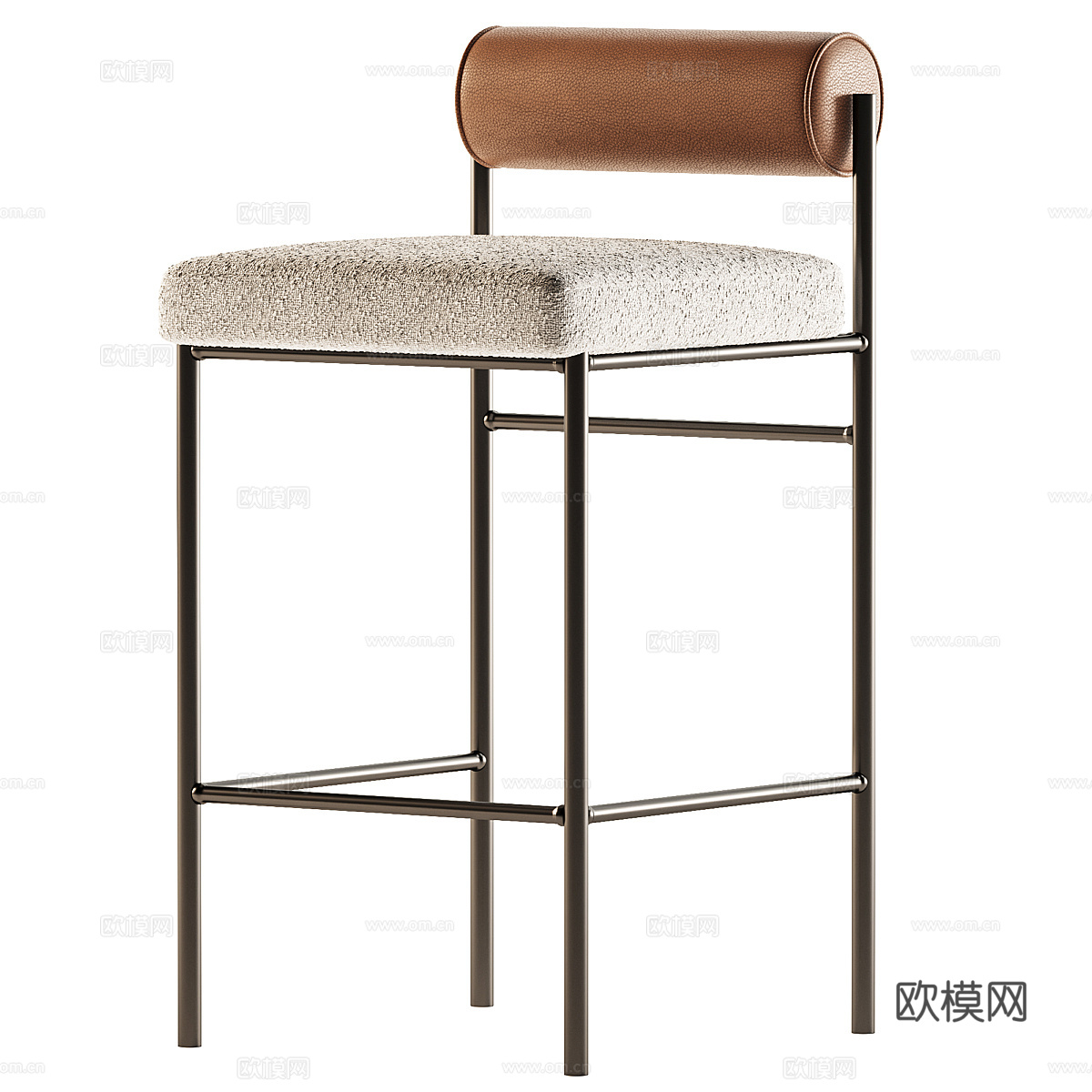 新中式轻奢 Balla Stool Group 吧台椅3d模型